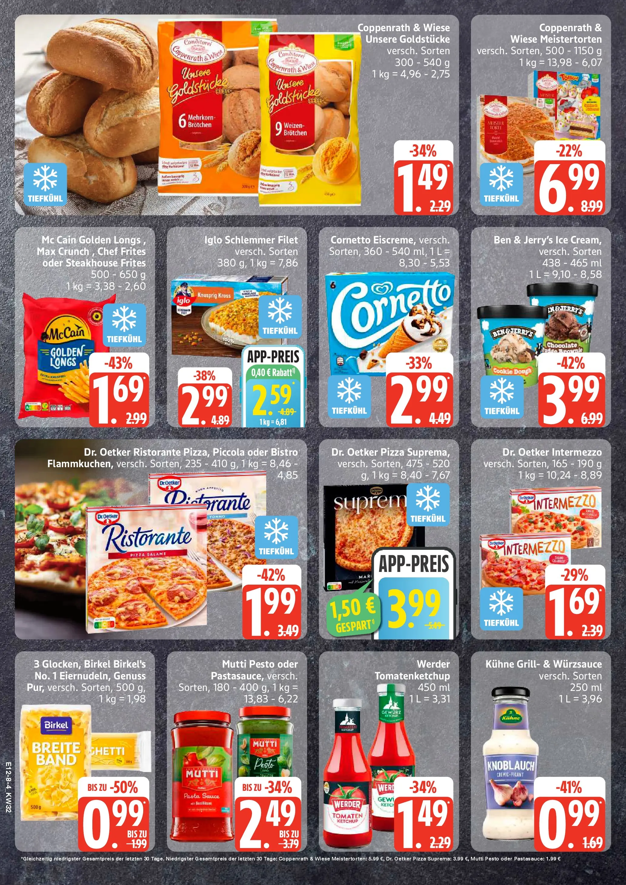 Edeka Prospekt Woldegk (ab 03.08.2026) » Angebote Online | Seite: 8 | Produkte: Tomaten, McCain, Ben & Jerry's, Knoblauch