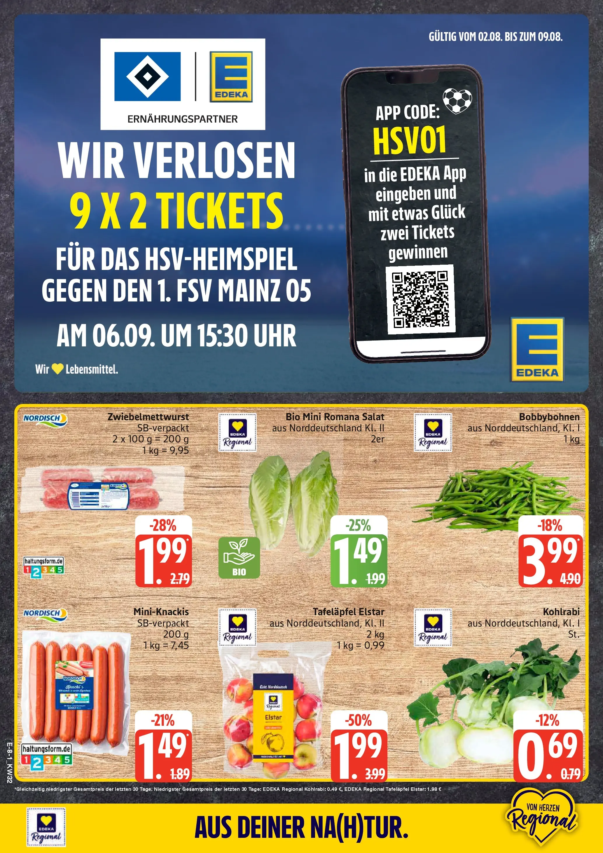 Marktkauf Prospekt Hamburg (ab 03.08.2026) » Angebote online | Seite: 9 | Produkte: Kohlrabi, Salat, Uhr