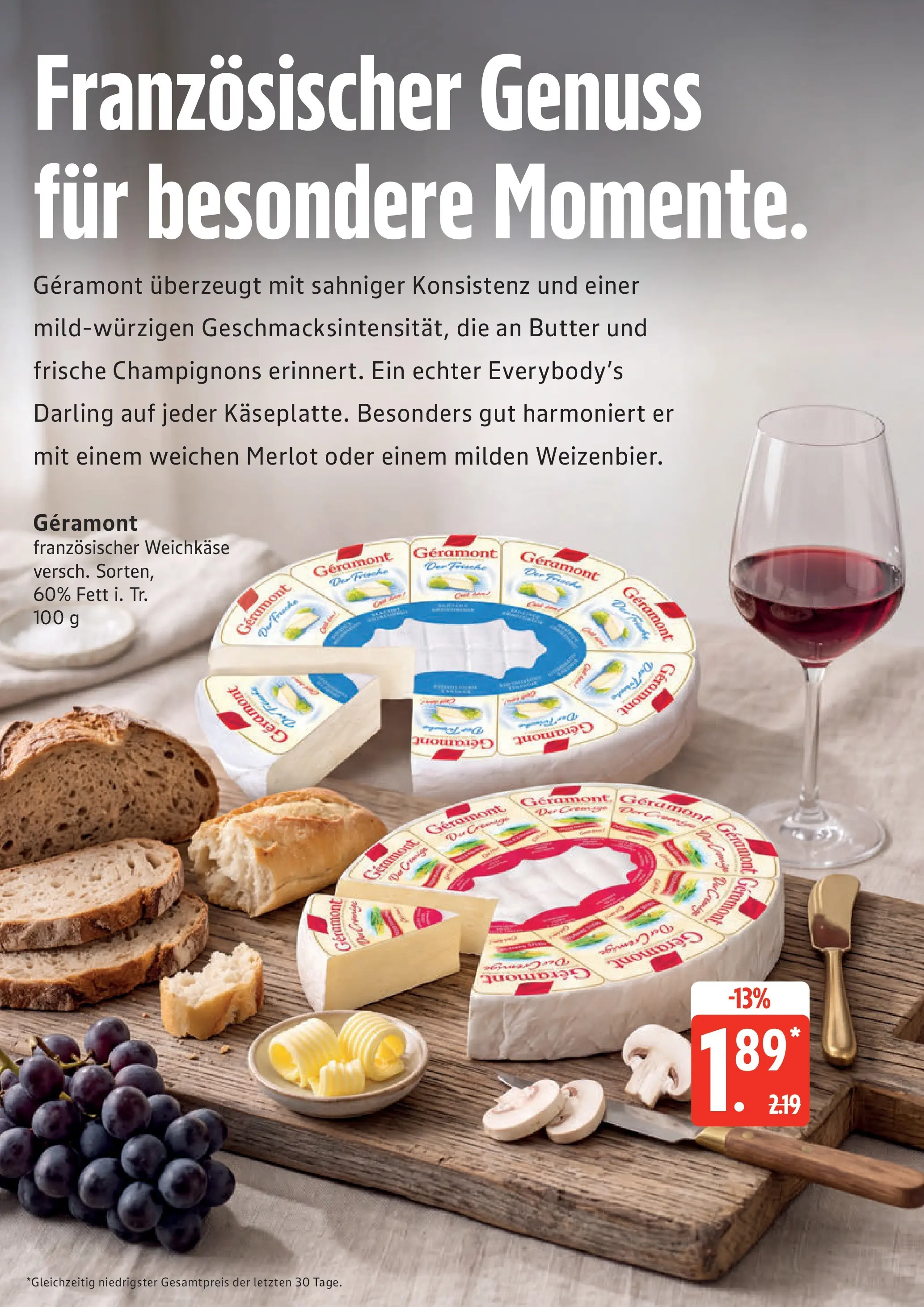 Edeka Prospekt Dobbertin (ab 03.08.2026) » Angebote Online | Seite: 12 | Produkte: Geramont, Merlot, Champignons, Frische champignons