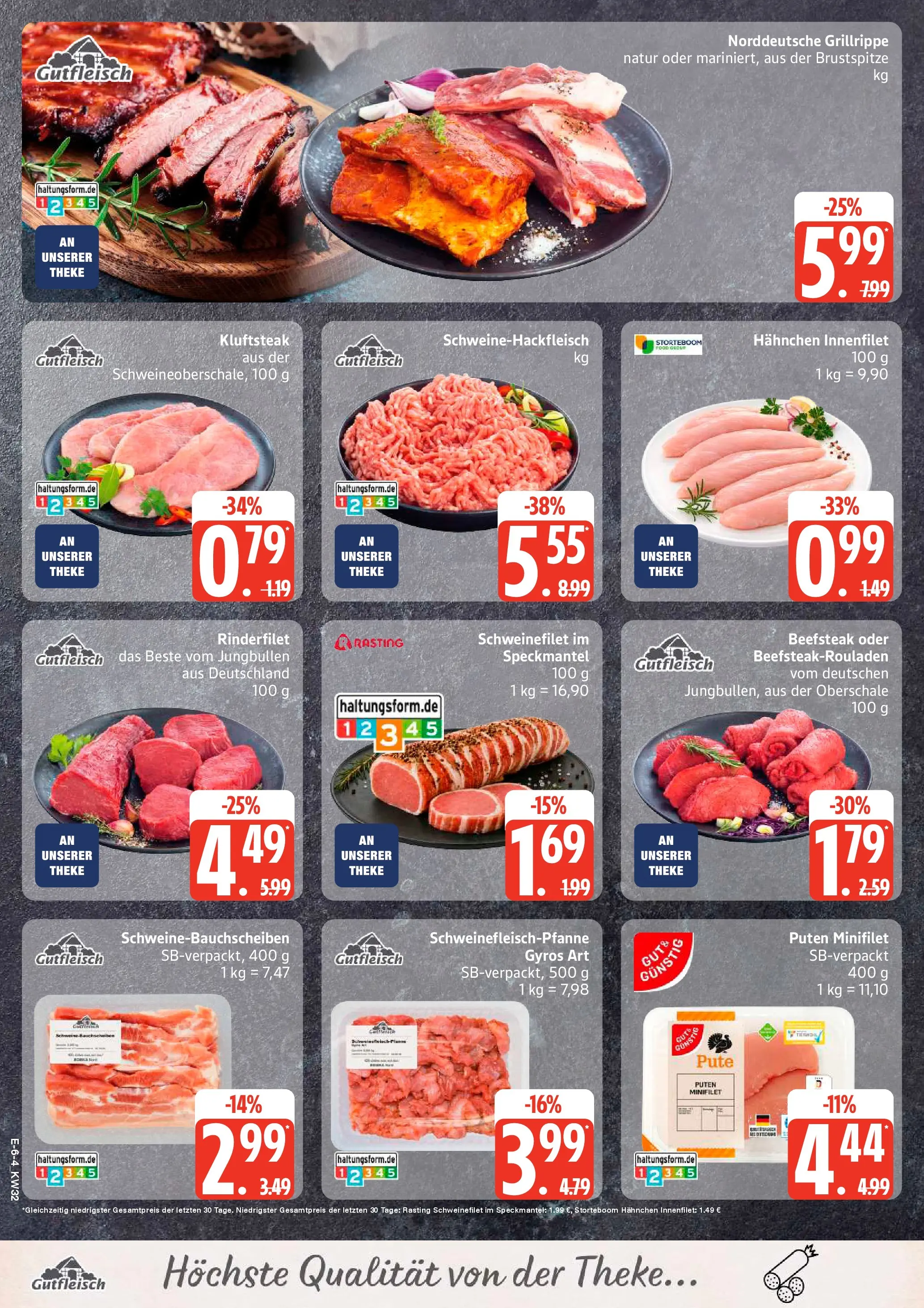Edeka Prospekt Dobbertin (ab 03.08.2026) » Angebote Online | Seite: 7 | Produkte: Pute, Hahnchen, Theke, Schweinefilet