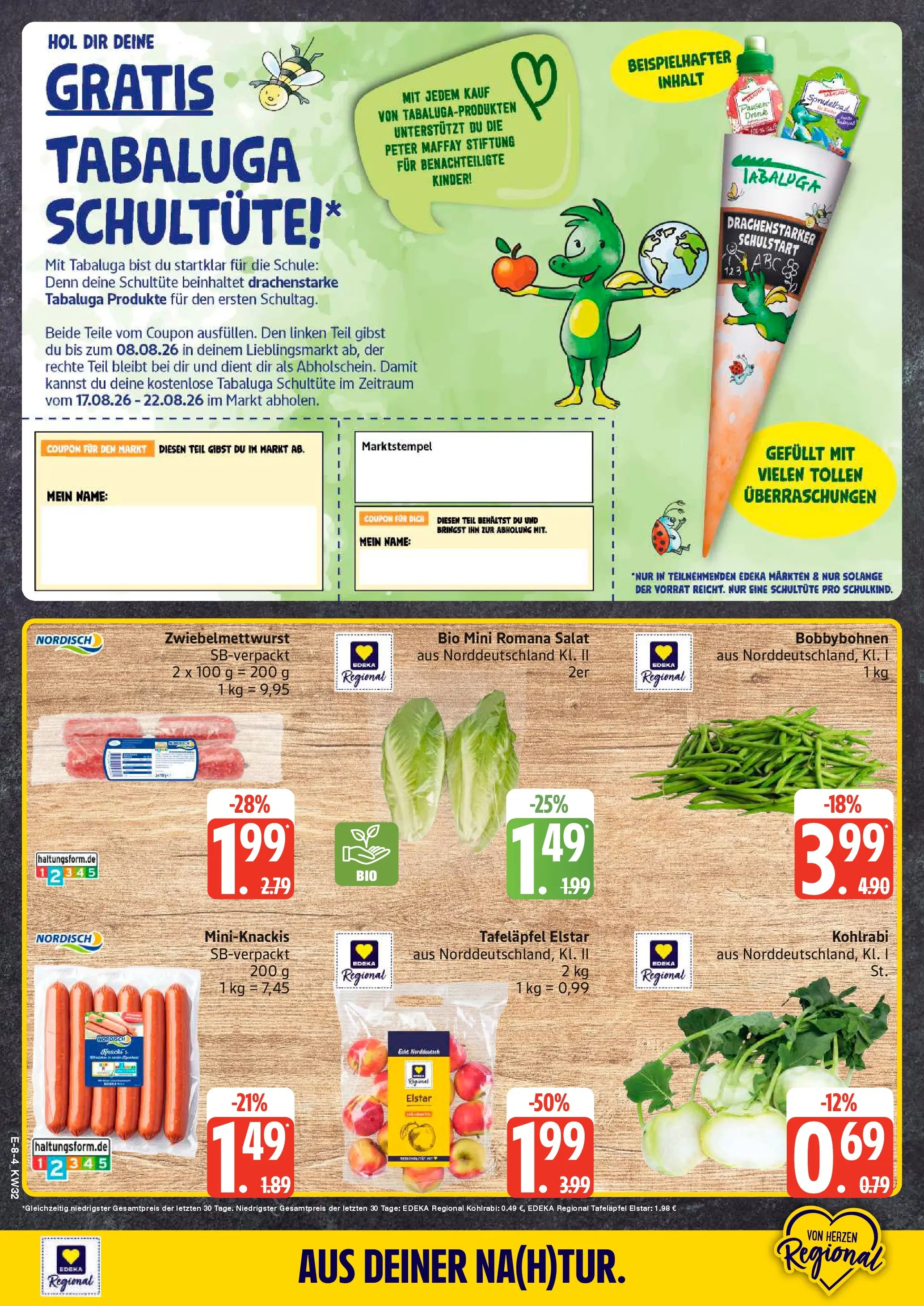 Edeka Prospekt Dobbertin (ab 03.08.2026) » Angebote Online | Seite: 9 | Produkte: Kohlrabi, Salat