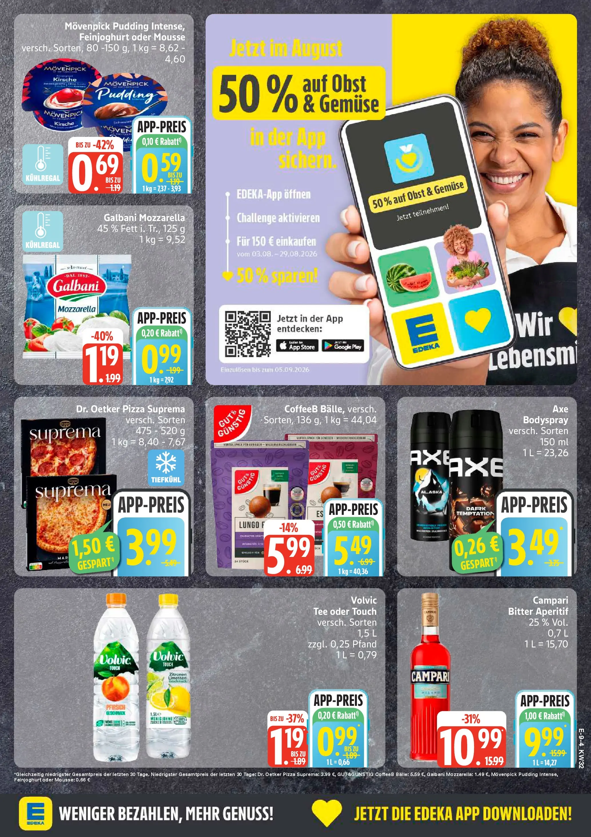 Edeka Prospekt Dobbertin (ab 03.08.2026) » Angebote Online | Seite: 10 | Produkte: Pudding, Obst, Pfirsich, Pizza