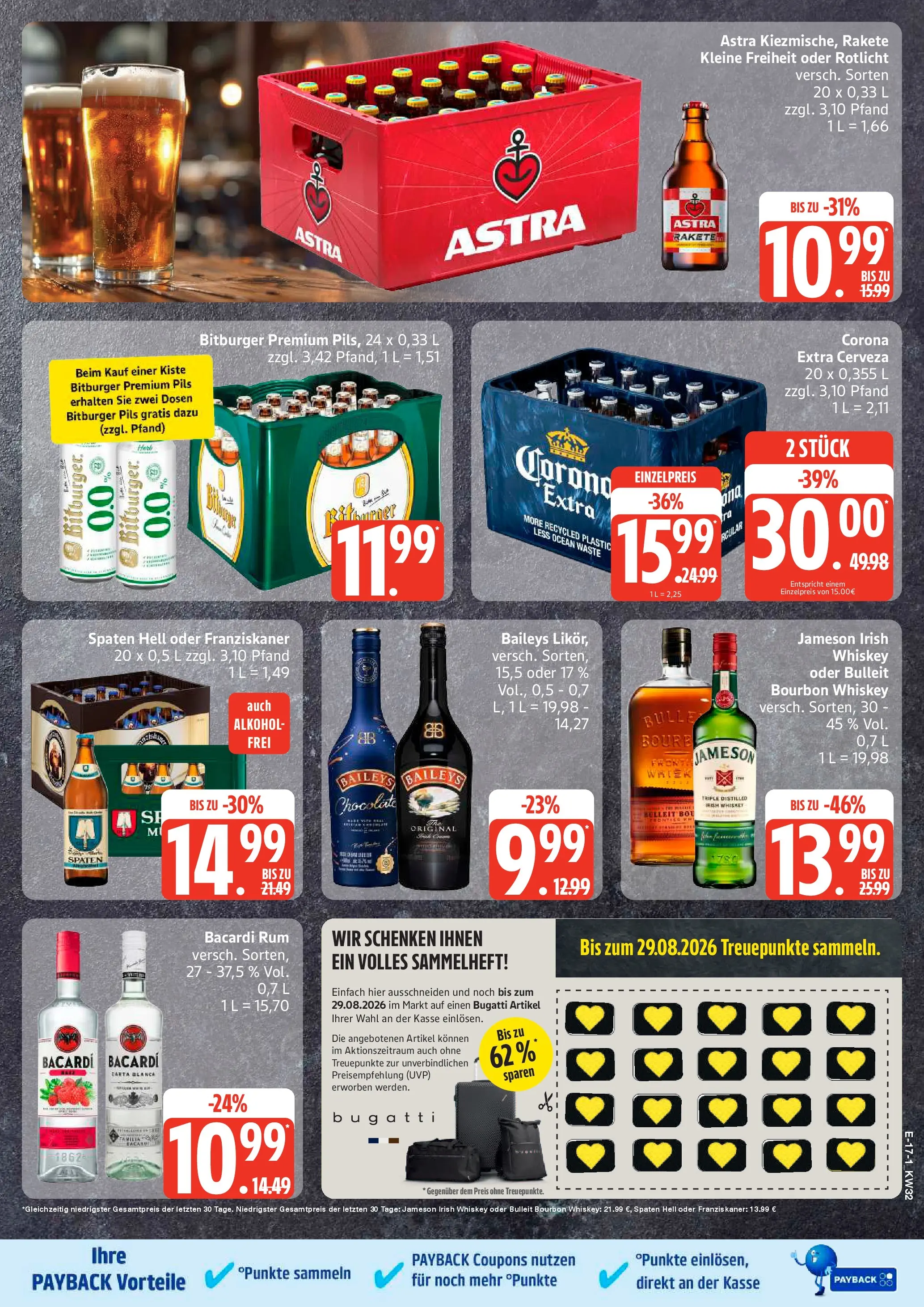 Marktkauf Prospekt Hamburg (ab 03.08.2026) » Angebote online | Seite: 22 | Produkte: Bacardi, Rum, Astra, Baileys