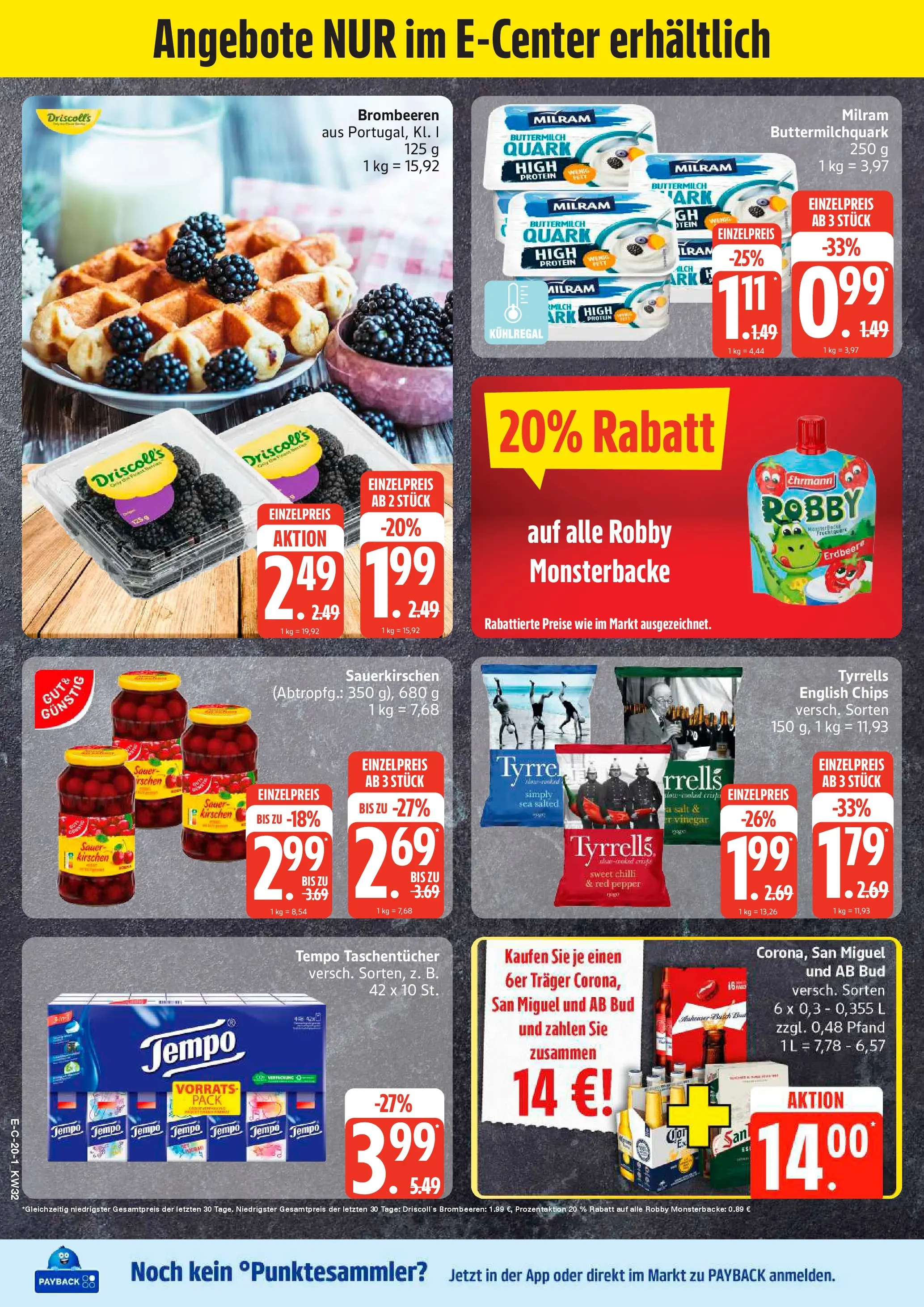 Edeka Prospekt Elmshorn (ab 03.08.2026) » Angebote Online | Seite: 25 | Produkte: Quark, Milch, Milram, Chips