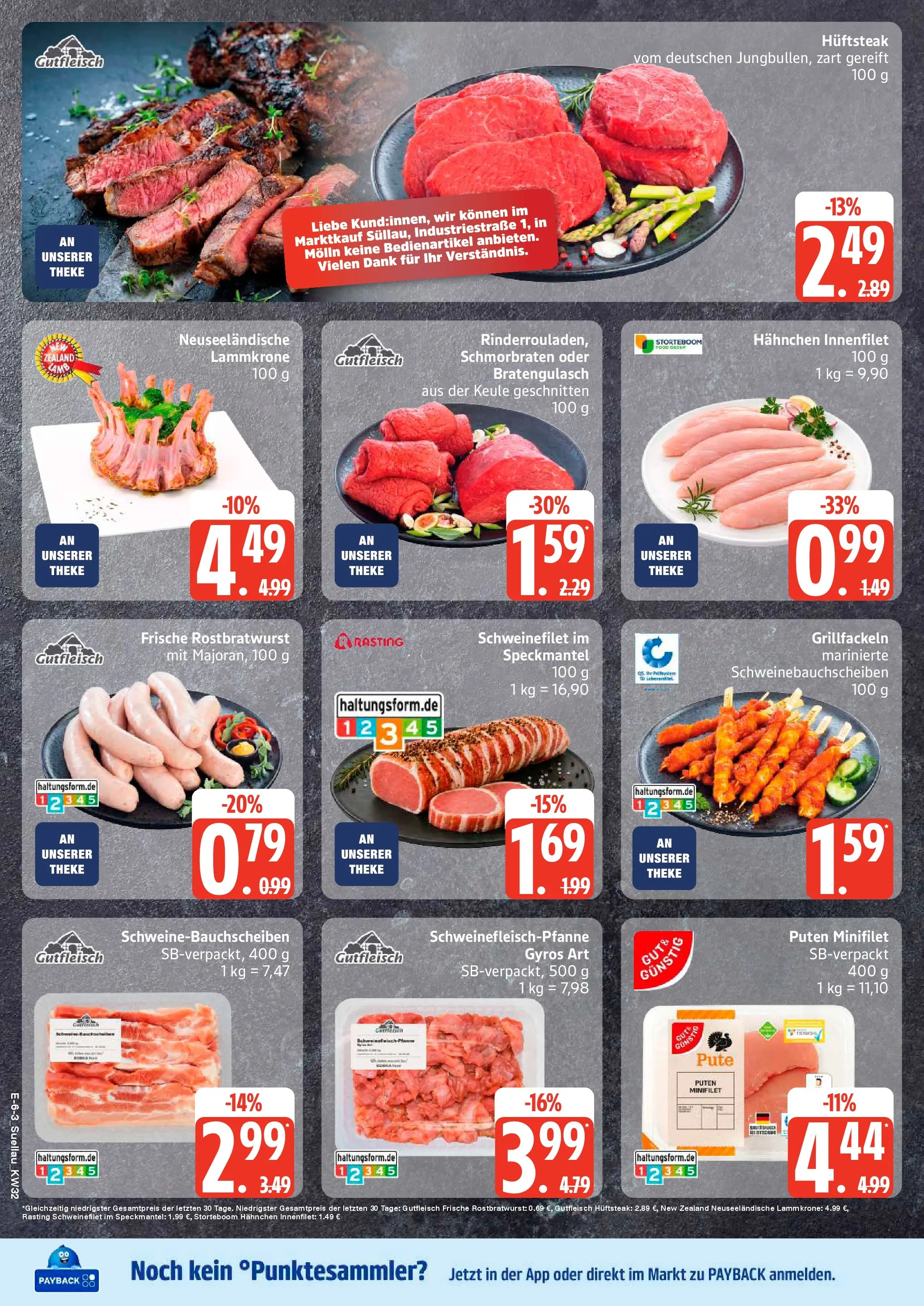Edeka Prospekt Ratzeburg (ab 03.08.2026) » Angebote Online | Seite: 7 | Produkte: Pute, Hahnchen, Theke, Schweinefilet
