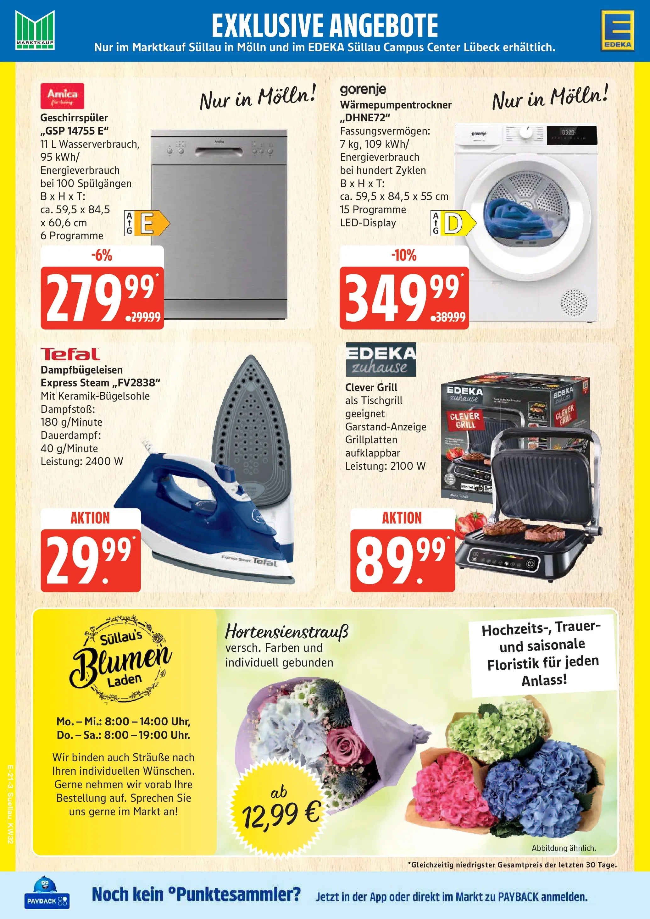 Edeka Prospekt Ratzeburg (ab 03.08.2026) » Angebote Online | Seite: 26 | Produkte: Gorenje, Geschirrspüler, Grill, Blumen