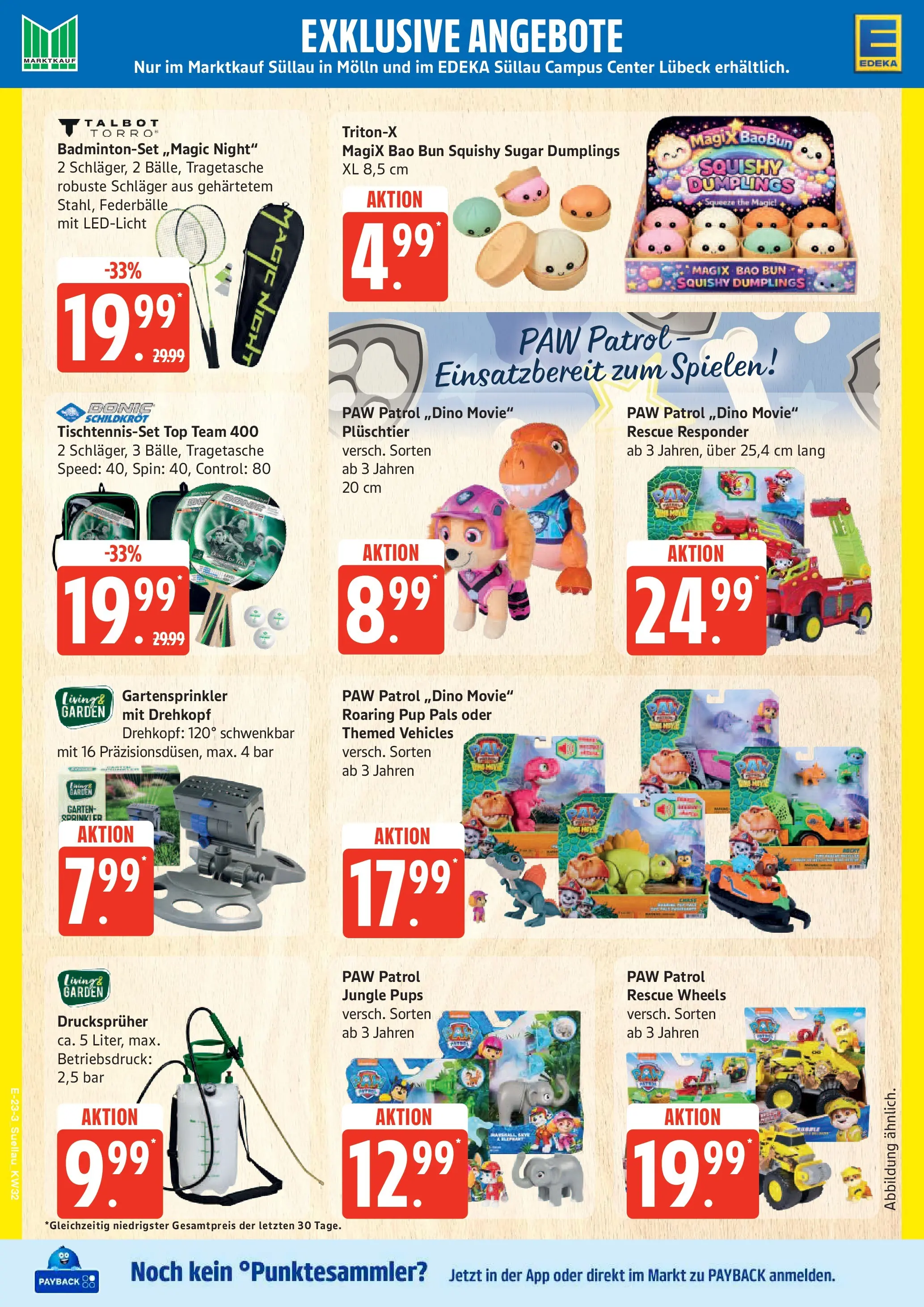 Edeka Prospekt Ratzeburg (ab 03.08.2026) » Angebote Online | Seite: 28 | Produkte: Top, Badmintonset