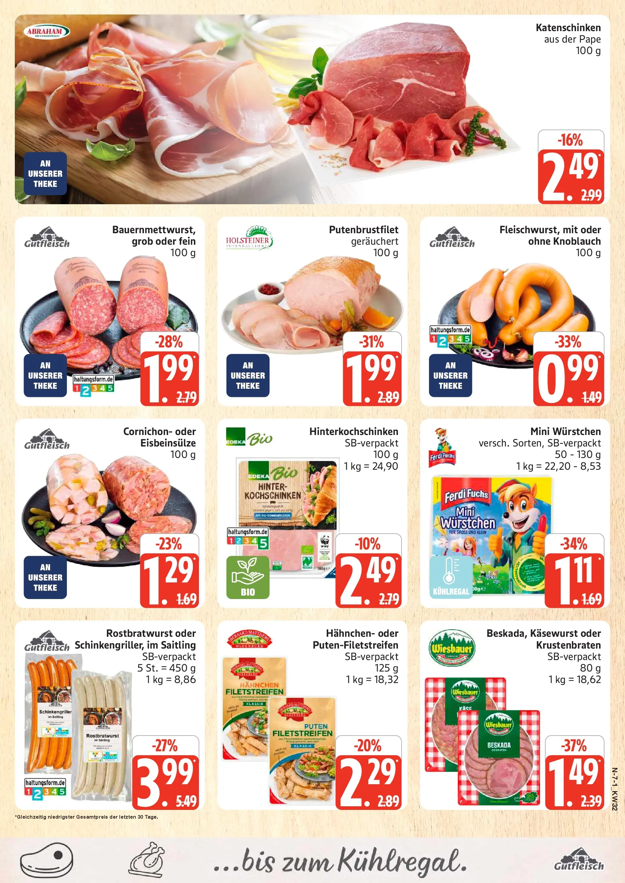 Edeka Prospekt Rostock (ab 03.08.2026) » Angebote Online | Seite: 7 | Produkte: Hahnchen, Theke, Krustenbraten, Knoblauch