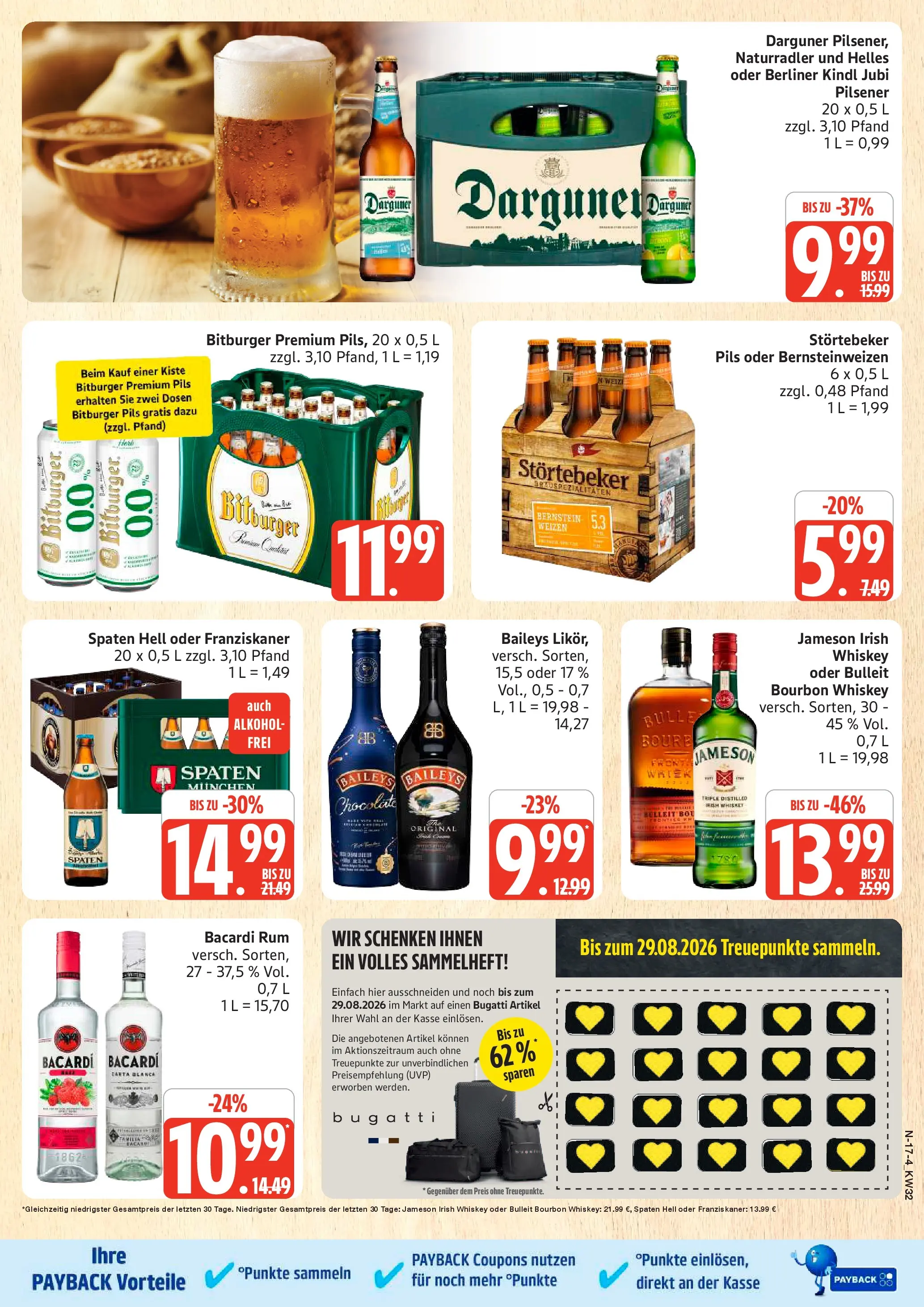 Edeka Prospekt Rostock (ab 03.08.2026) » Angebote Online | Seite: 17 | Produkte: Berliner, Jameson, Baileys, Whiskey