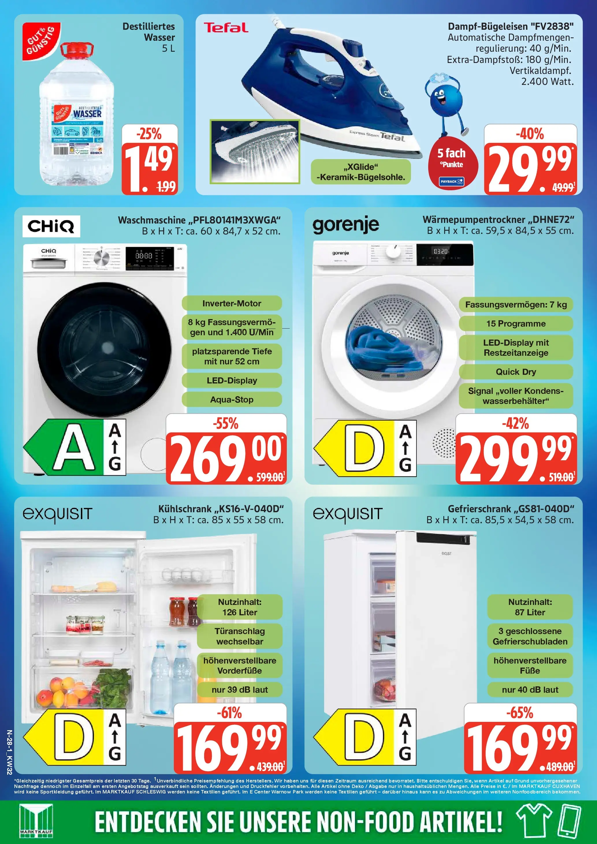 Edeka Prospekt Rostock (ab 03.08.2026) » Angebote Online | Seite: 28 | Produkte: Gorenje, Gefrierschrank, Kühlschrank, Waschmaschine