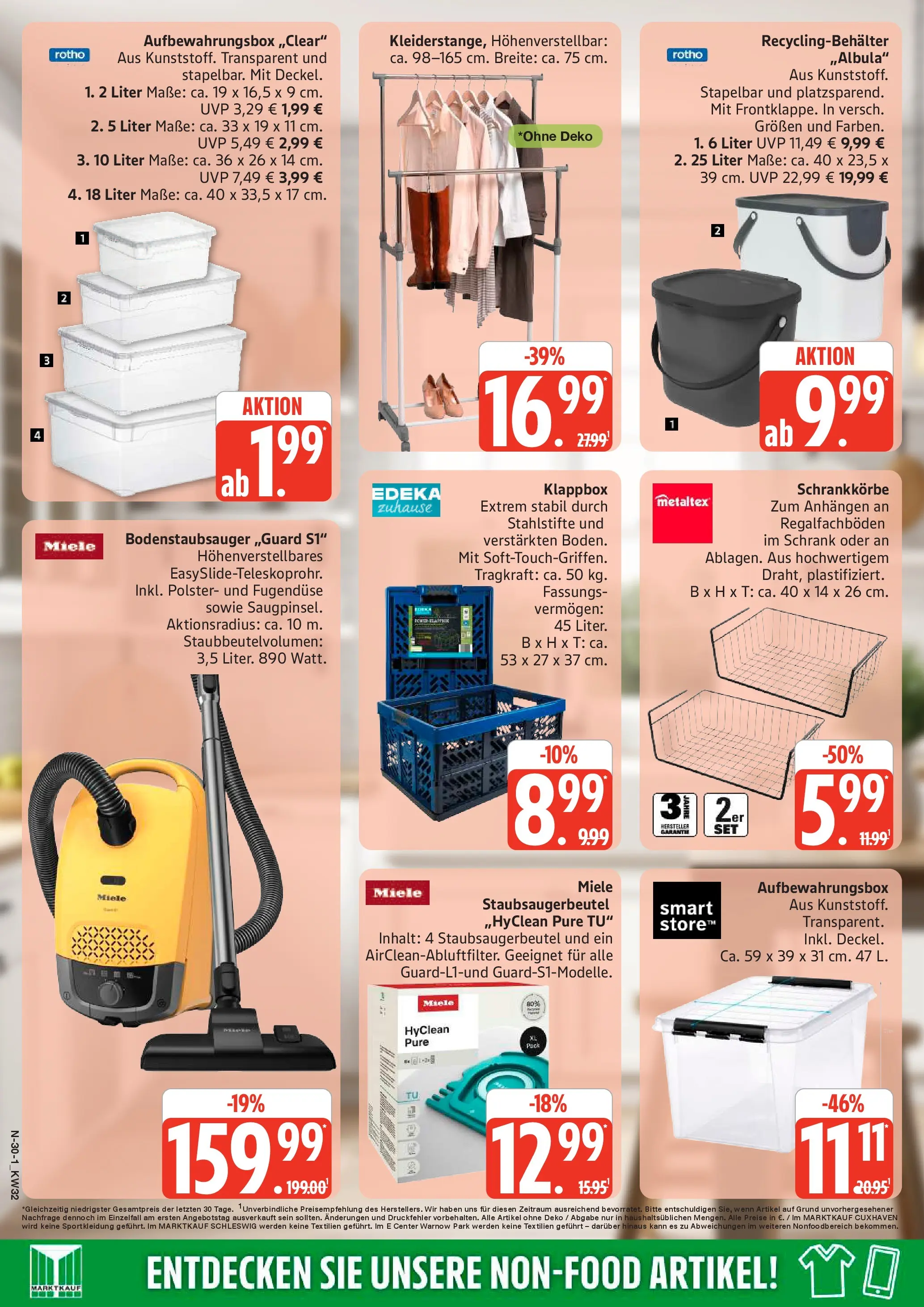 Edeka Prospekt Rostock (ab 03.08.2026) » Angebote Online | Seite: 30 | Produkte: Miele, Schrank