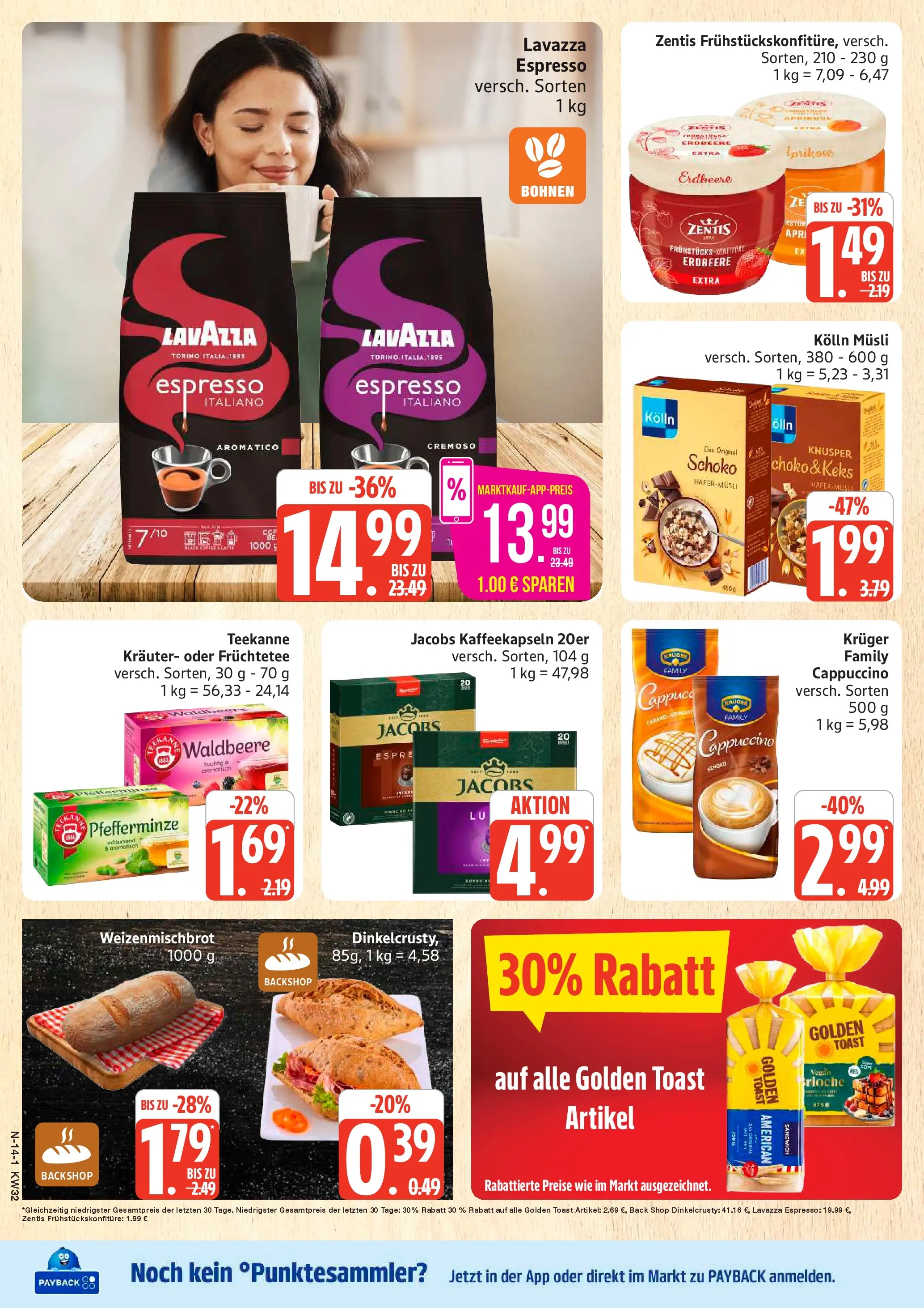Marktkauf Prospekt Neuenkirchen (ab 03.08.2026) » Angebote online | Seite: 14 | Produkte: Kolln, Kolln musli, Toast, Teekanne