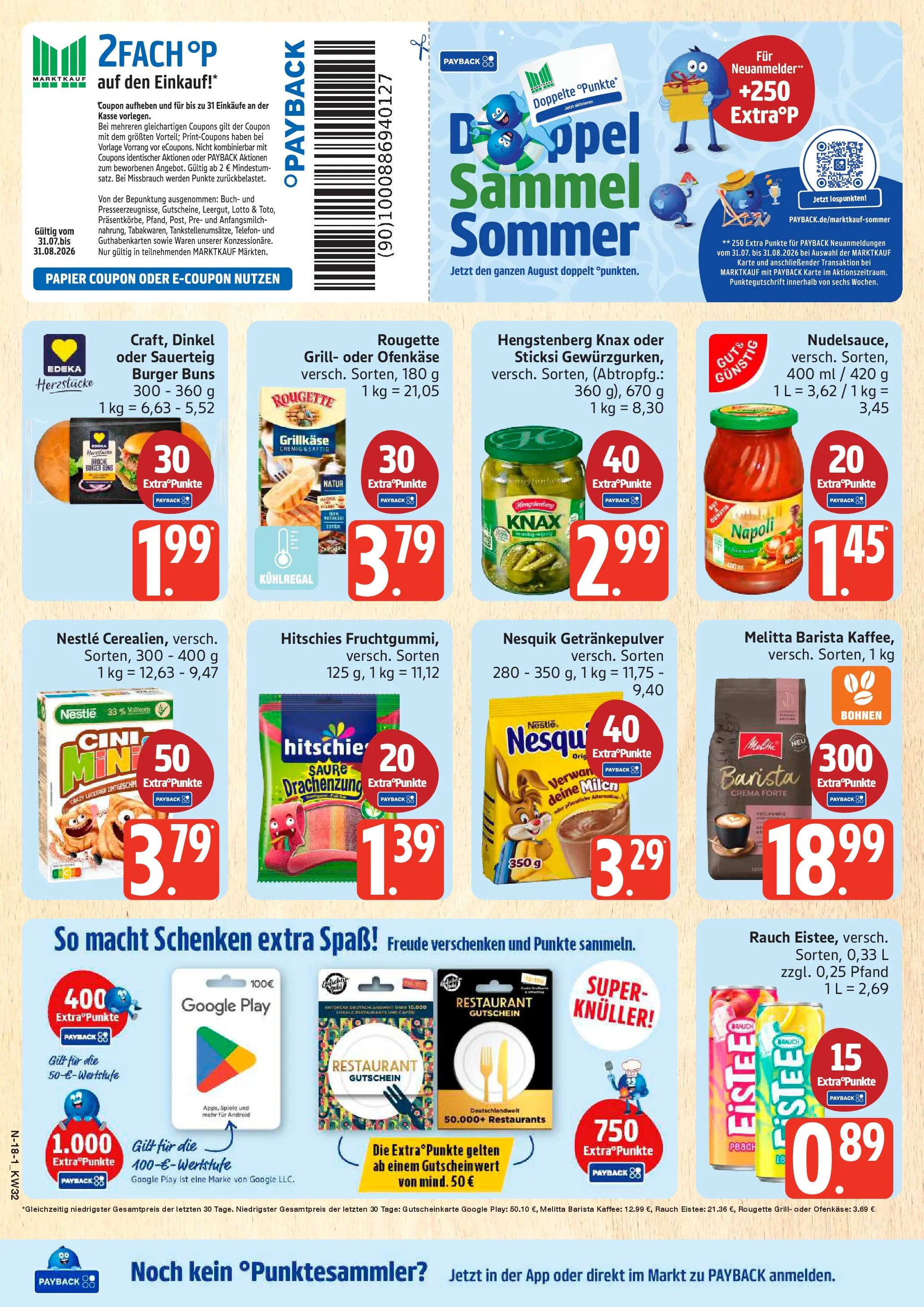 Marktkauf Prospekt Neuenkirchen (ab 03.08.2026) » Angebote online | Seite: 18 | Produkte: Melitta, Grill, Nesquik, Kaffee