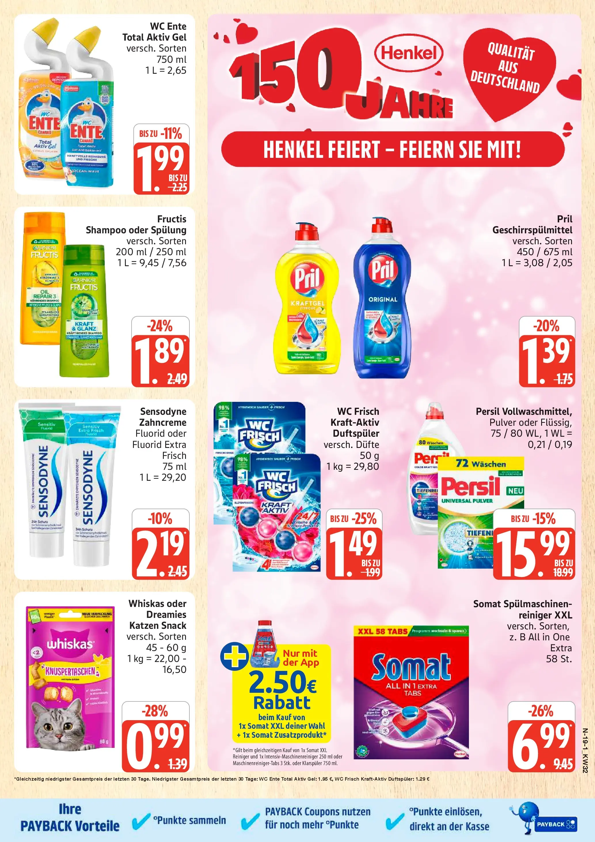 Marktkauf Prospekt Neuenkirchen (ab 03.08.2026) » Angebote online | Seite: 19 | Produkte: Shampoo, Geschirrspülmittel, Persil, Whiskas