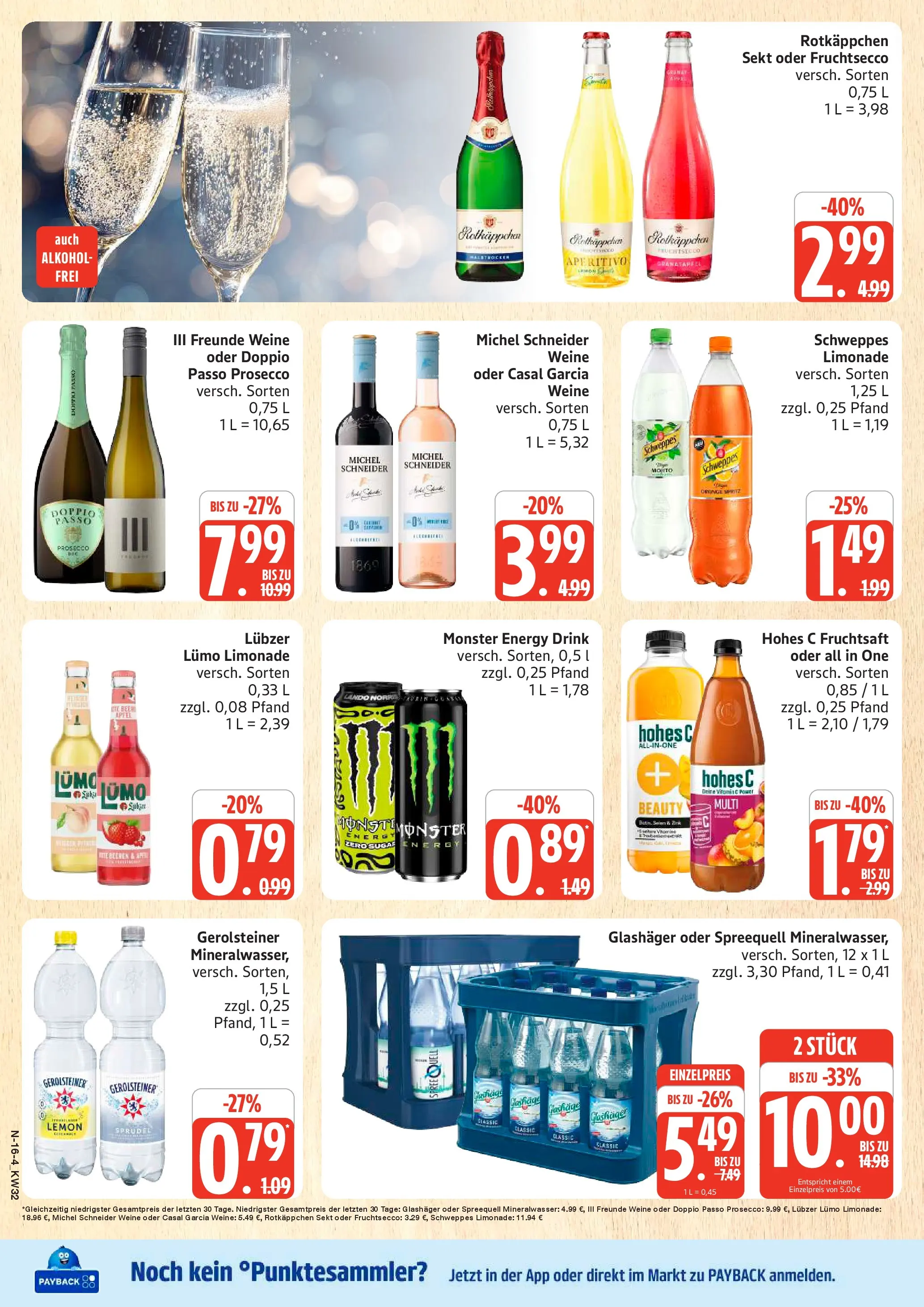 Marktkauf Prospekt Neuenkirchen (ab 03.08.2026) » Angebote online | Seite: 16 | Produkte: Energy, Schweppes, Mineralwasser, Doppio Passo