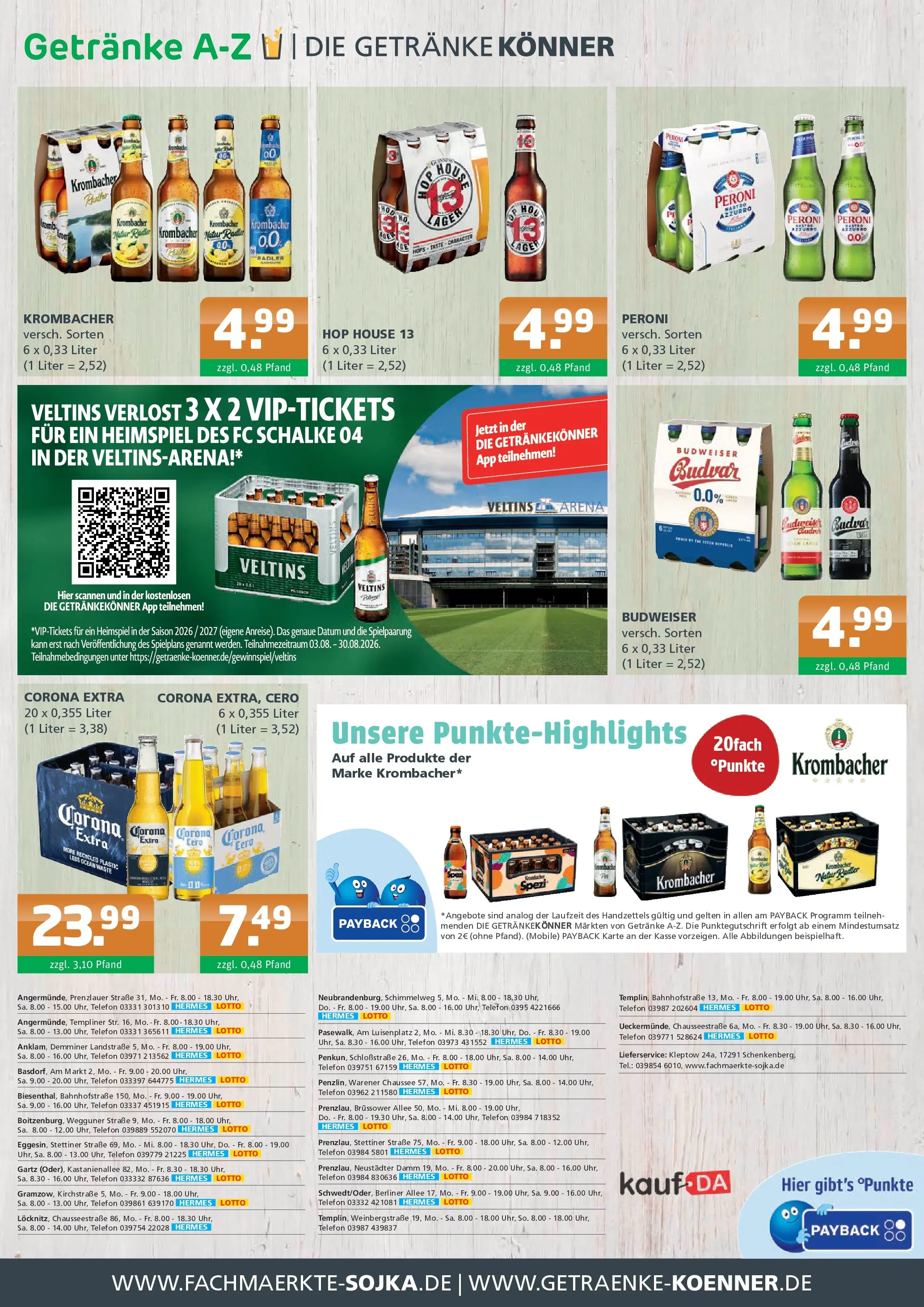 Angebote - Getränke A-Z: Getränkeangebote (ab 03.08.2026) zum Blättern | Seite: 4 | Produkte: Berliner, Radler, Krombacher, Veltins