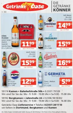 Angebote - Getränke Oase: Getränkeangebote ab 03.08.2026 gültig Angebote - Getränke Oase: Getränkeangebote ab 03.08.2026 gültig