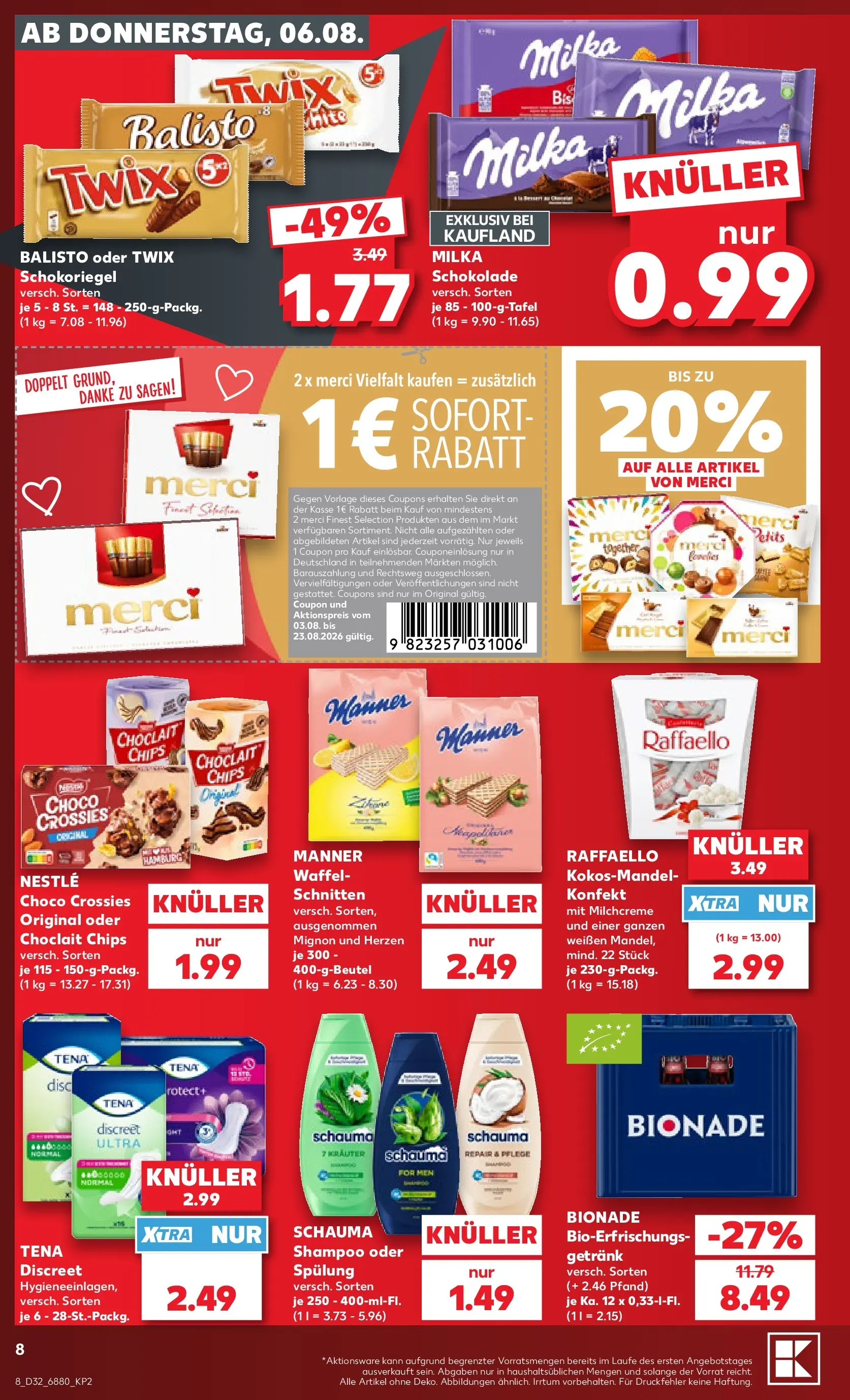 Prospekt Kaufland ab 03.08.2026 ยป Angebote und Werbung Online | Seite: 17 | Produkte: Raffaello, Schokolade, Milka, Spรผlung Prospekt Kaufland ab 03.08.2026 ยป Angebote Online zum Blรคttern | Seite: 17 | Produkte: Raffaello, Schokolade, Milka, Spรผlung