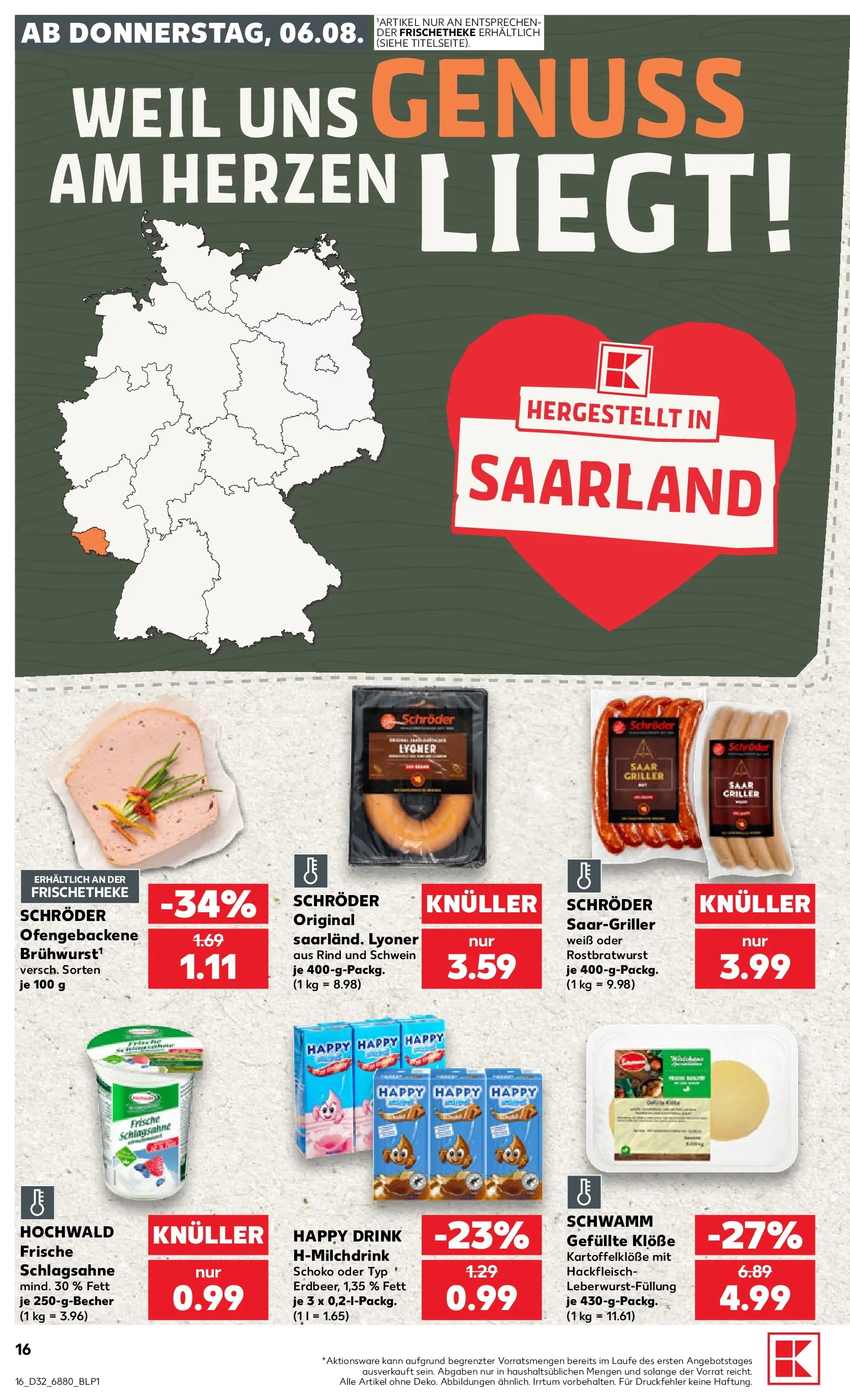 Prospekt Kaufland ab 03.08.2026 » Angebote Online zum Blättern | Seite: 25 | Produkte: Schlagsahne, Griller, Hackfleisch