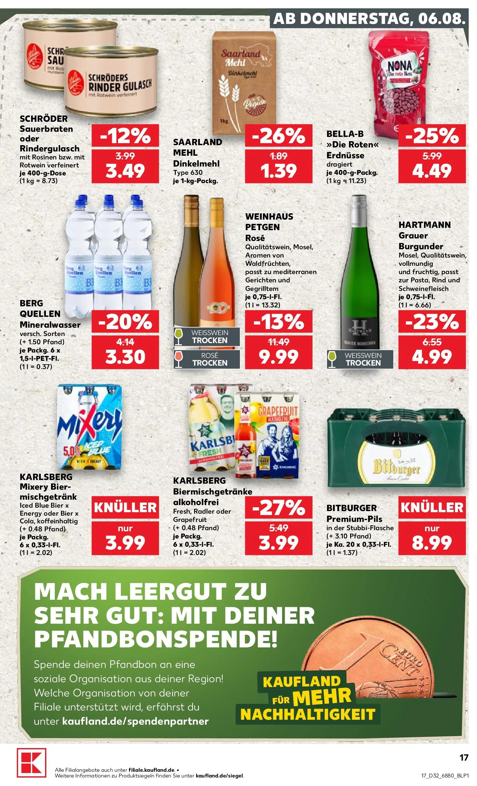 Prospekt Kaufland ab 03.08.2026 » Angebote Online zum Blättern | Seite: 26 | Produkte: Rindergulasch, Energy, Rosinen, Gulasch