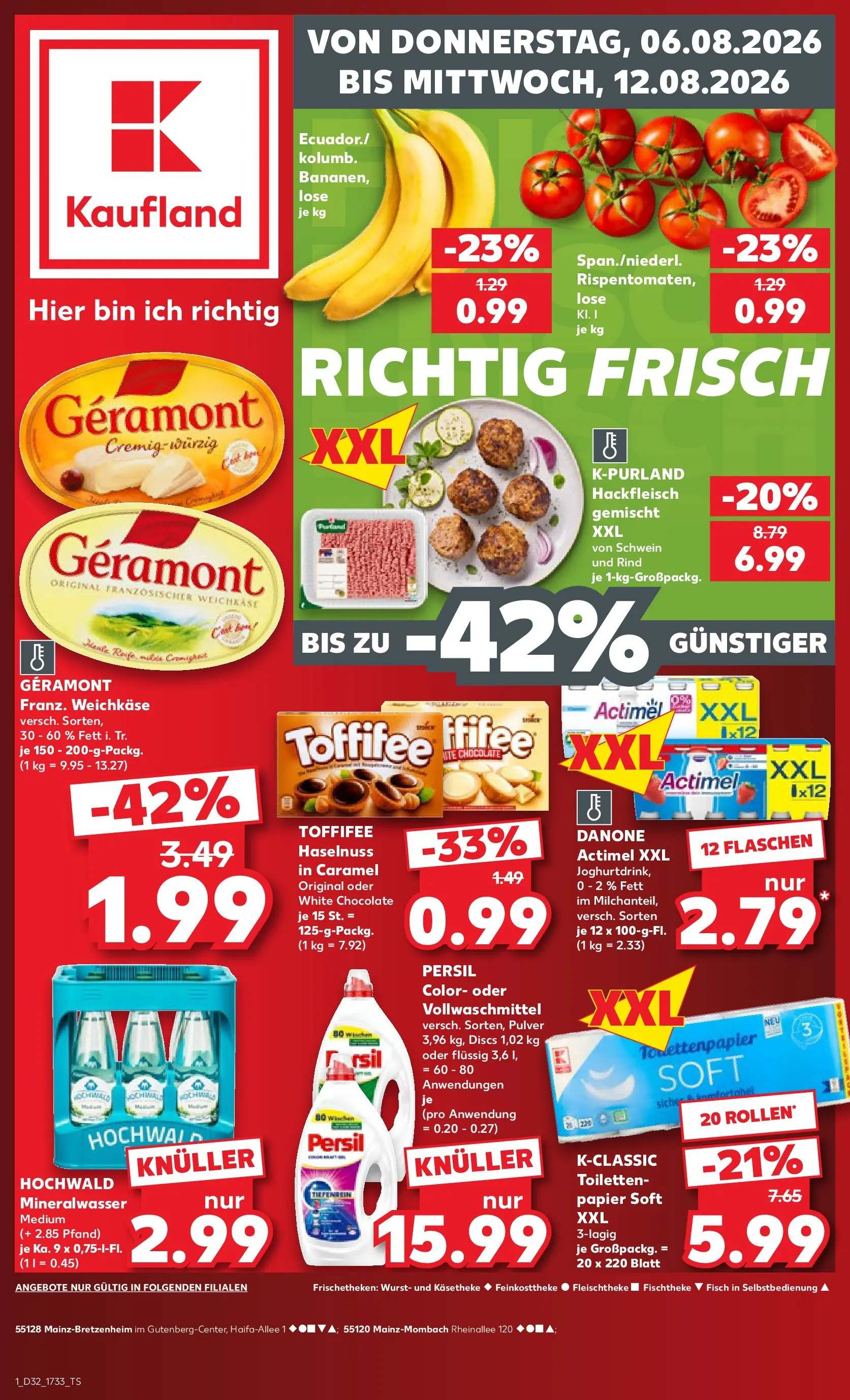 Prospekt Kaufland ab 03.08.2026 ยป Angebote und Werbung Online | Seite: 10 | Produkte: Geramont, Mineralwasser, Wurst, Persil Prospekt Kaufland ab 03.08.2026 ยป Angebote Online zum Blรคttern | Seite: 10 | Produkte: Geramont, Mineralwasser, Wurst, Persil