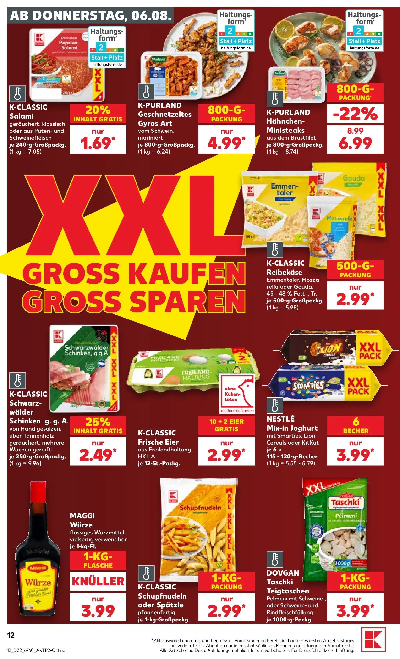 Prospekt Kaufland ab 03.08.2026 ยป Angebote und Werbung Online | Seite: 21 | Produkte: Joghurt, Eier, Salami, Reibekase Prospekt Kaufland ab 03.08.2026 ยป Angebote Online zum Blรคttern | Seite: 21 | Produkte: Joghurt, Eier, Salami, Reibekase