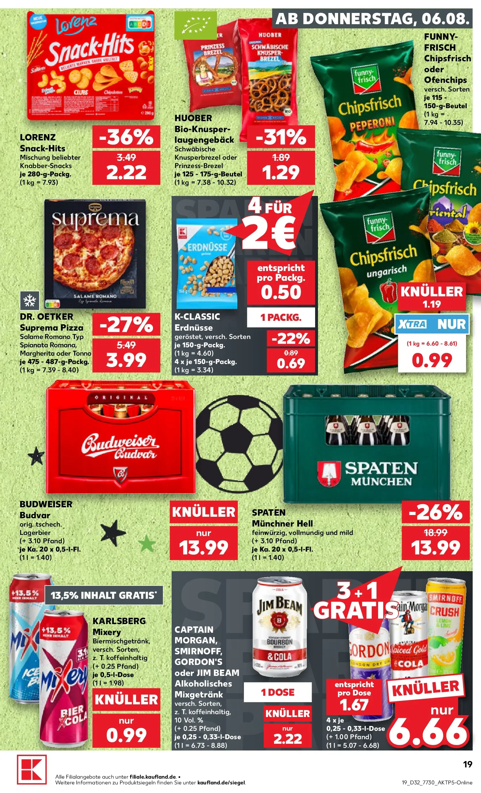 Prospekt Kaufland ab 03.08.2026 ยป Angebote und Werbung Online | Seite: 28 | Produkte: Erdnรผsse, Smirnoff, Pizza, Bourbon Prospekt Kaufland ab 03.08.2026 ยป Angebote Online zum Blรคttern | Seite: 28 | Produkte: Erdnรผsse, Smirnoff, Pizza, Bourbon