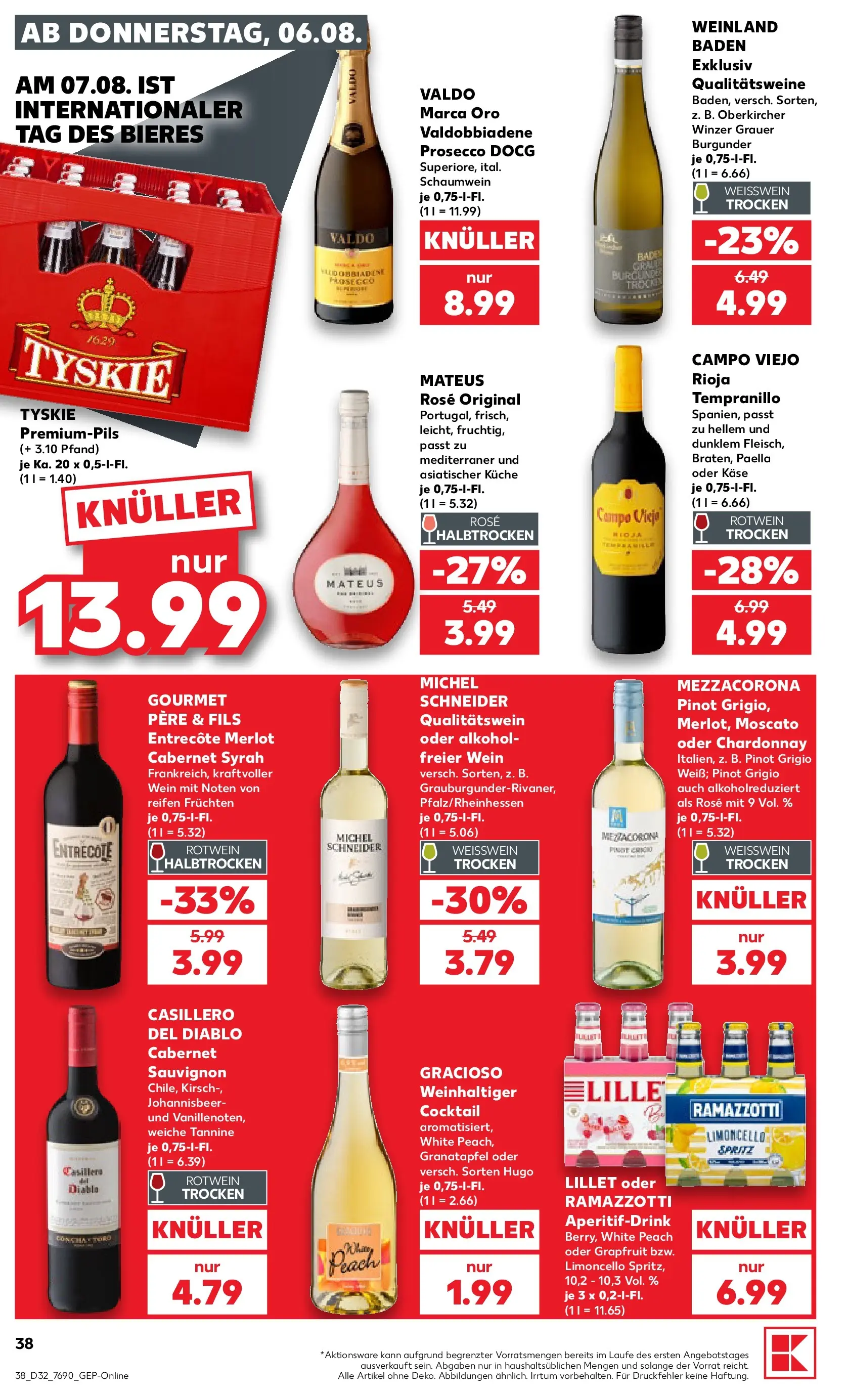 Prospekt Kaufland ab 03.08.2026 ยป Angebote und Werbung Online | Seite: 47 | Produkte: Weiรwein, Rotwein, Rotwein halbtrocken, Limoncello Prospekt Kaufland ab 03.08.2026 ยป Angebote Online zum Blรคttern | Seite: 47 | Produkte: Weiรwein, Rotwein, Rotwein halbtrocken, Limoncello