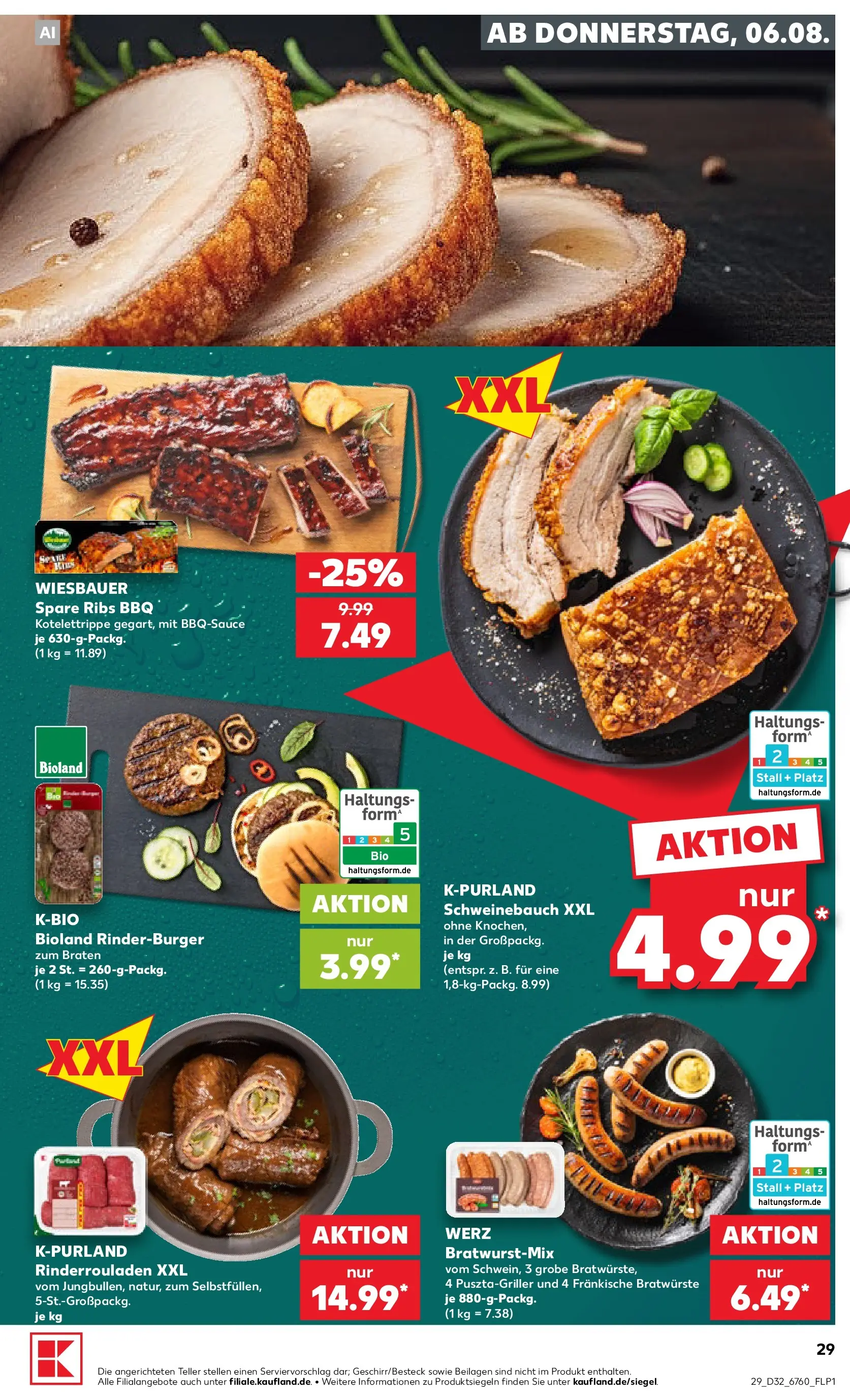 Prospekt Kaufland ab 03.08.2026 ยป Angebote und Werbung Online | Seite: 38 | Produkte: Rinderrouladen, Schweinebauch, Spare ribs Prospekt Kaufland ab 03.08.2026 ยป Angebote Online zum Blรคttern | Seite: 38 | Produkte: Rinderrouladen, Schweinebauch, Spare ribs