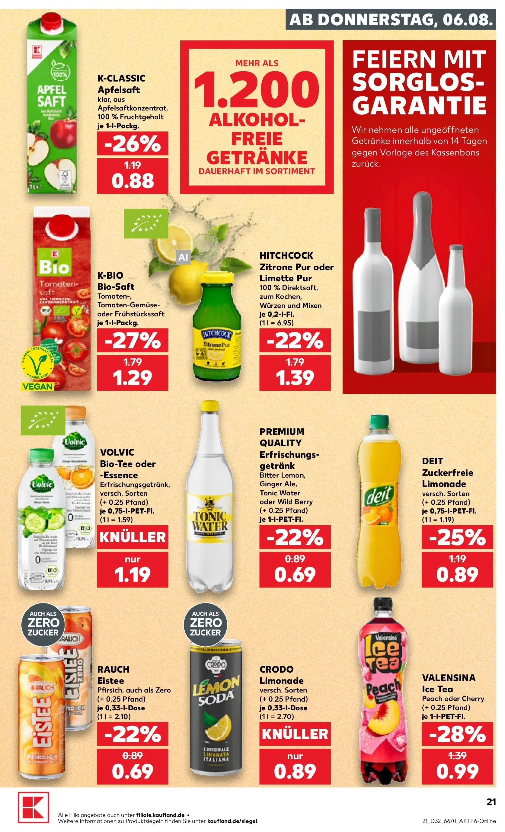 Prospekt Kaufland ab 03.08.2026 ยป Angebote und Werbung Online | Seite: 30 | Produkte: Limonade, Apfelsaft, Zucker, Saft Prospekt Kaufland ab 03.08.2026 ยป Angebote Online zum Blรคttern | Seite: 30 | Produkte: Limonade, Apfelsaft, Zucker, Saft
