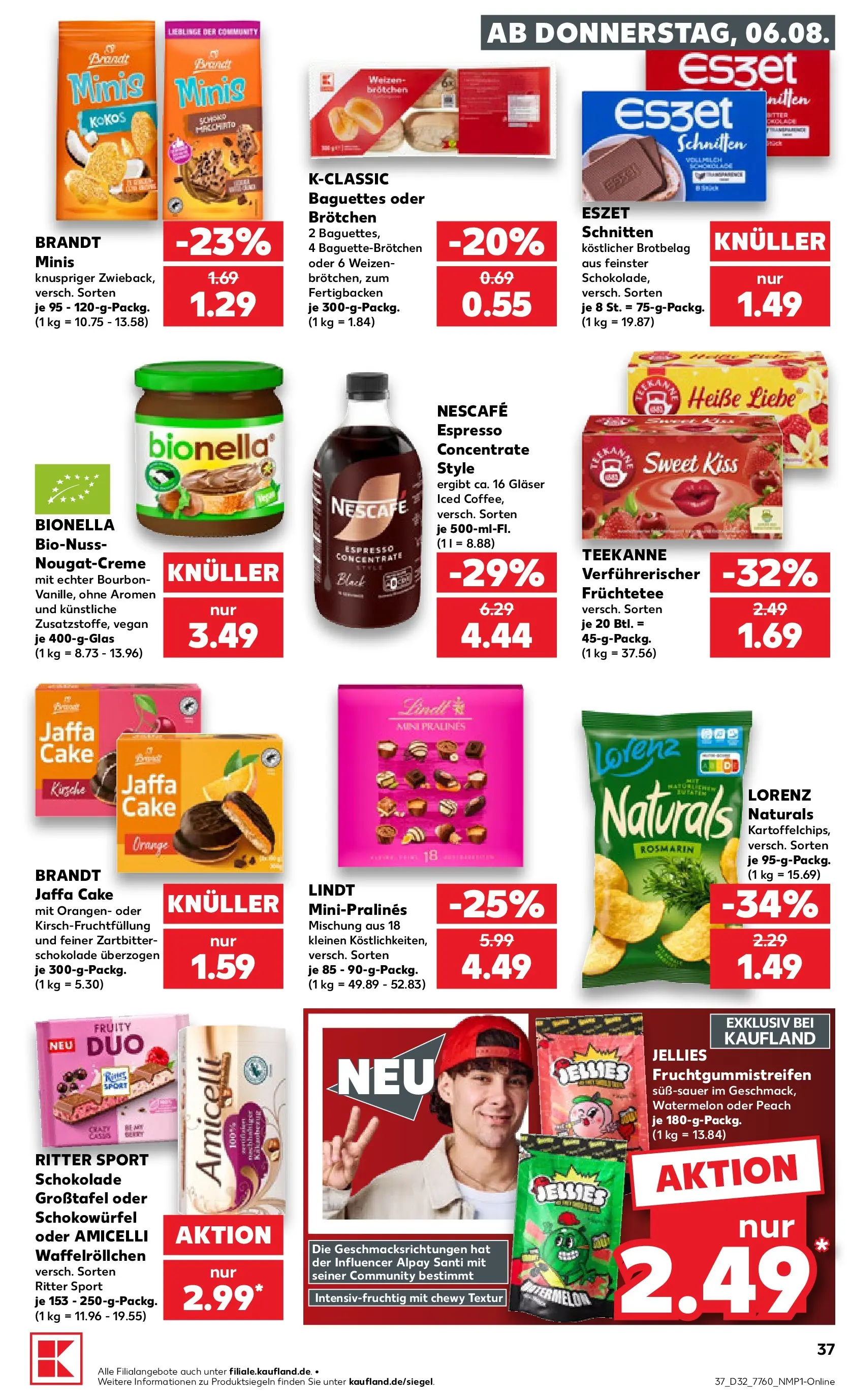 Prospekt Kaufland ab 03.08.2026 » Angebote Online zum Blättern | Seite: 46 | Produkte: Nescafe, Ritter sport, Orangen, Teekanne