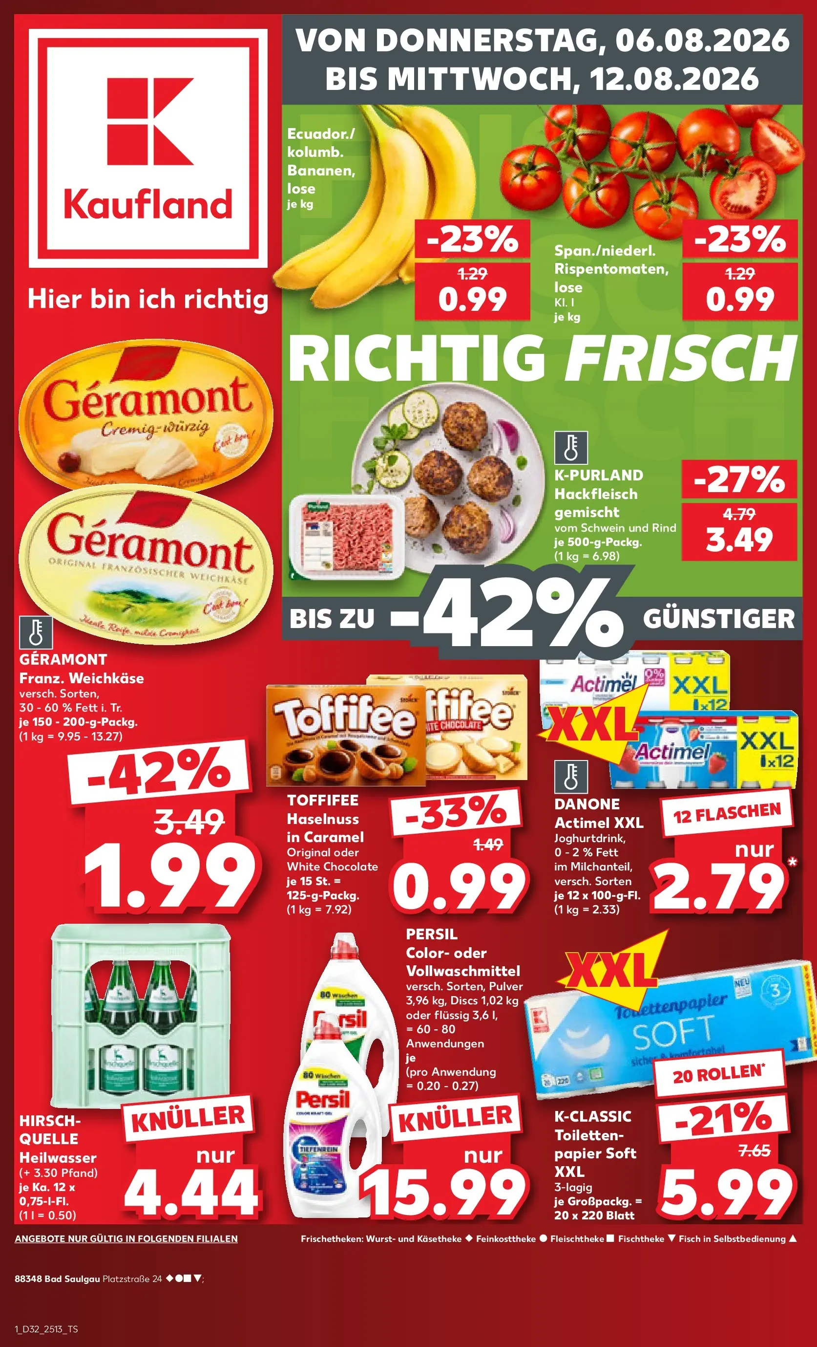 Prospekt Kaufland ab 03.08.2026 » Angebote Online zum Blättern | Seite: 10 | Produkte: Bad, Fisch, Wurst, Hackfleisch