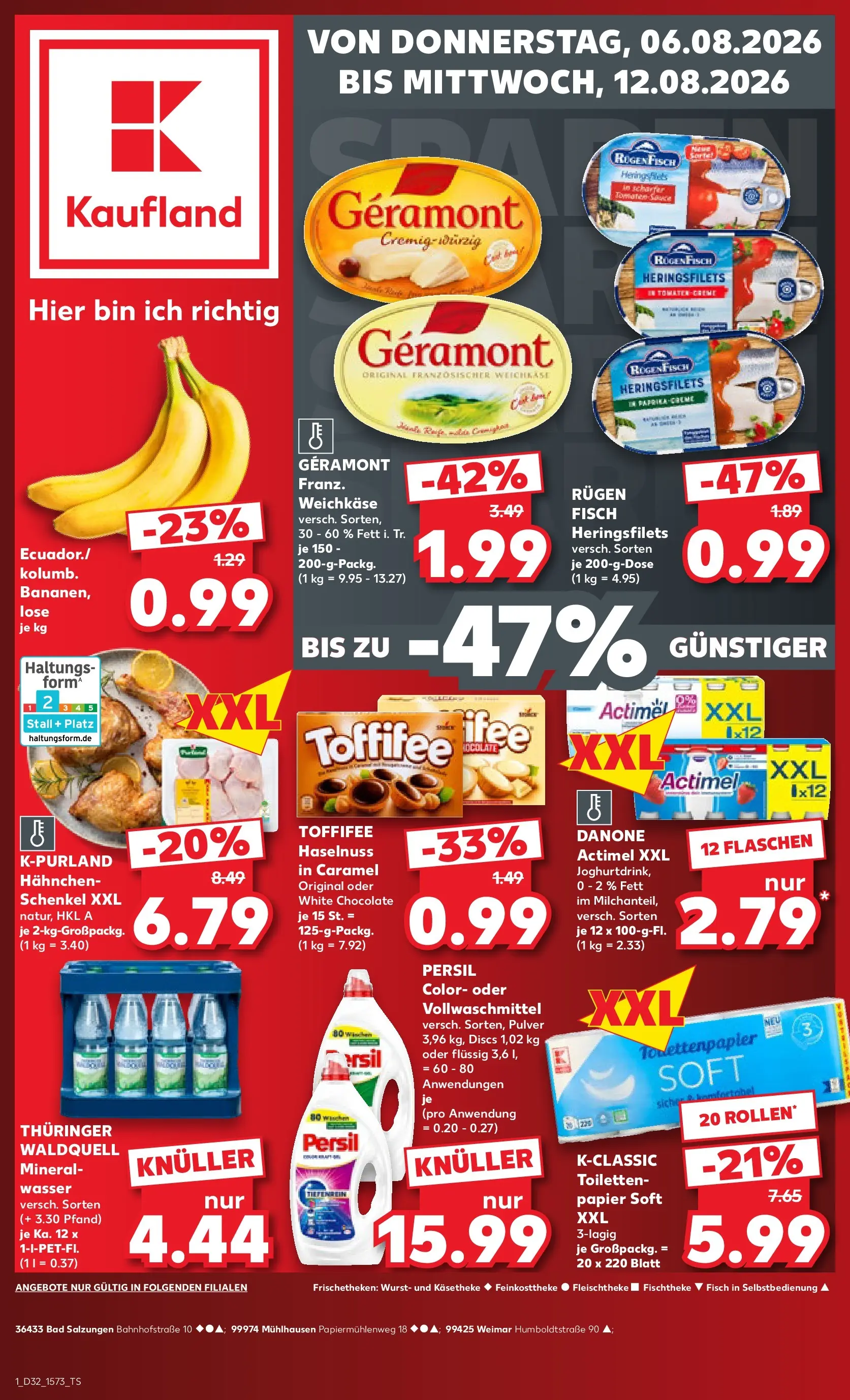 Prospekt Kaufland ab 03.08.2026 ยป Angebote und Werbung Online | Seite: 10 | Produkte: Hahnchen, Actimel, Tomaten, Wurst Prospekt Kaufland ab 03.08.2026 ยป Angebote Online zum Blรคttern | Seite: 10 | Produkte: Hahnchen, Actimel, Tomaten, Wurst