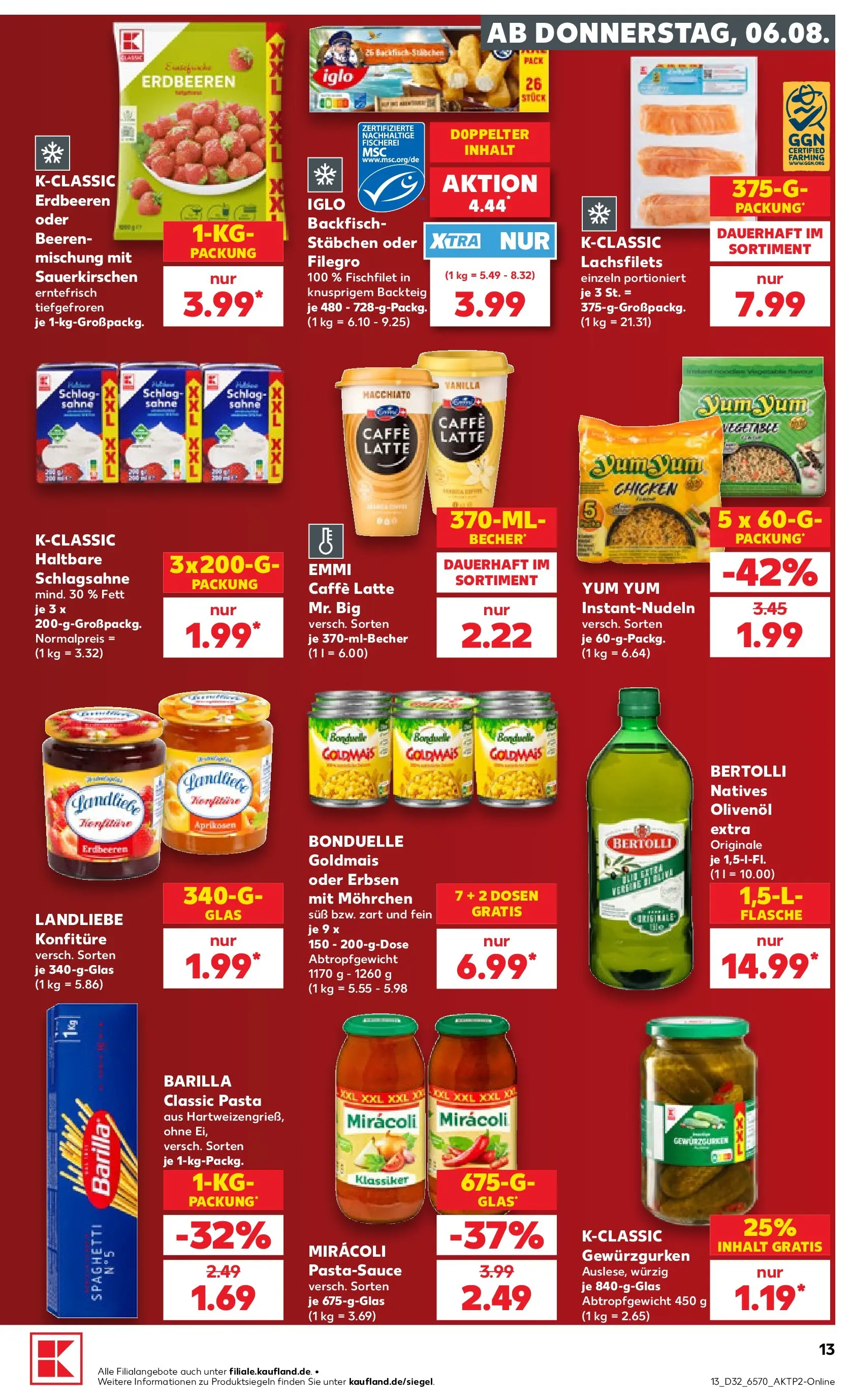 Prospekt Kaufland ab 03.08.2026 ยป Angebote und Werbung Online | Seite: 22 | Produkte: Schlagsahne, Iglo, Erdbeeren, Sahne Prospekt Kaufland ab 03.08.2026 ยป Angebote Online zum Blรคttern | Seite: 22 | Produkte: Schlagsahne, Iglo, Erdbeeren, Sahne