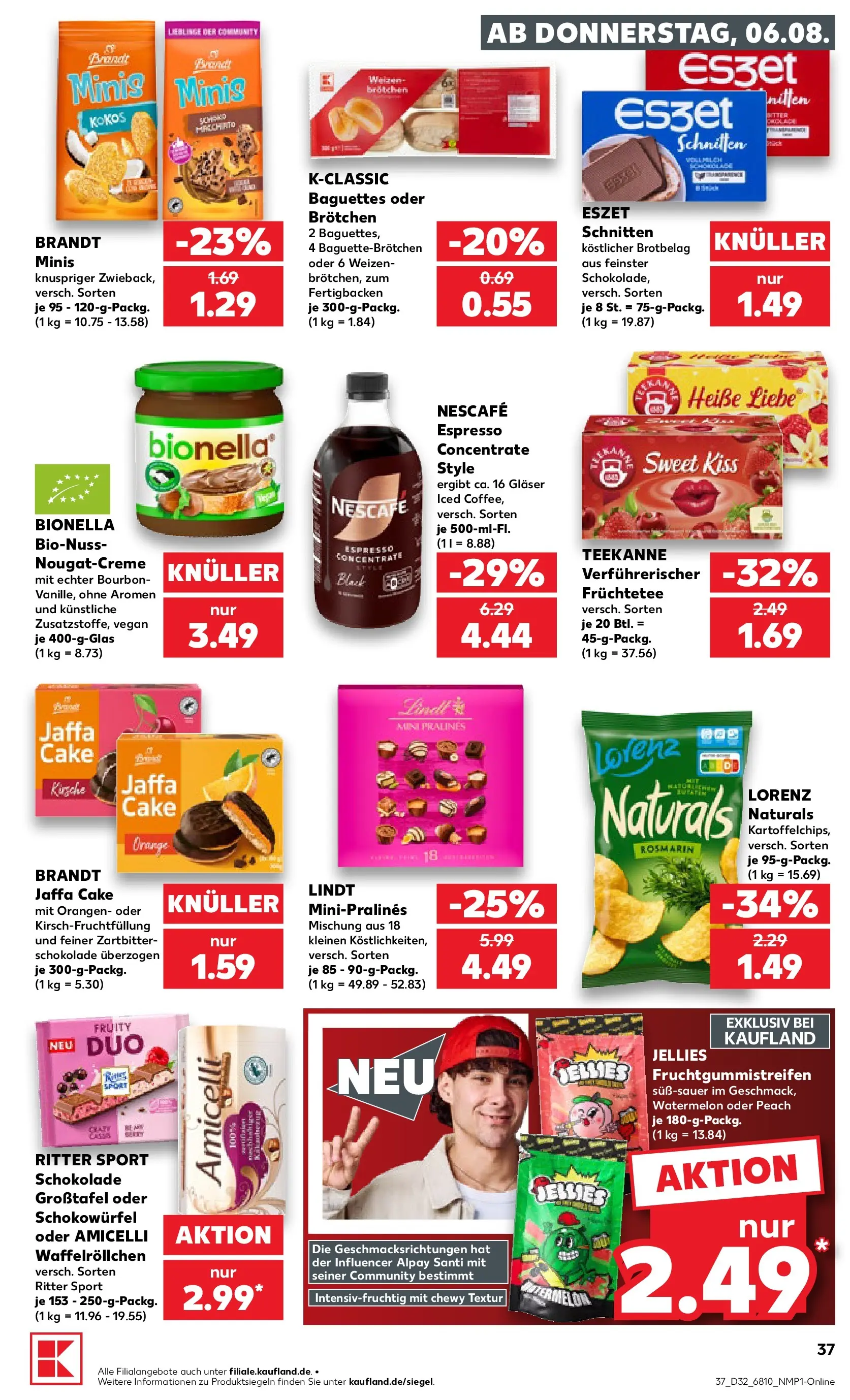 Prospekt Kaufland ab 03.08.2026 » Angebote Online zum Blättern | Seite: 46 | Produkte: Schokolade, Ritter sport, Teekanne, Lindt