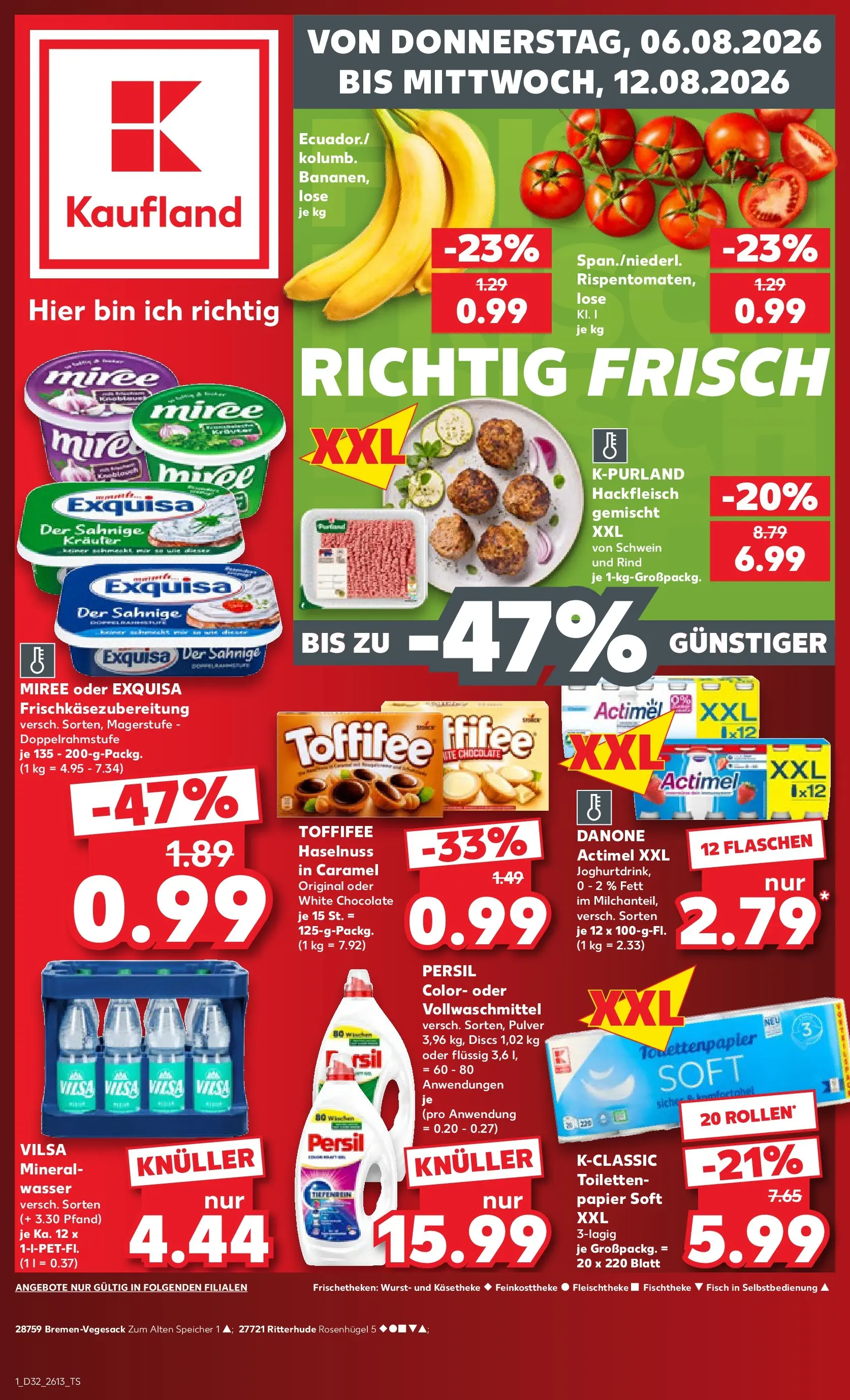 Prospekt Kaufland ab 03.08.2026 ยป Angebote und Werbung Online | Seite: 10 | Produkte: Exquisa, Fisch, Toffifee, Hackfleisch Prospekt Kaufland ab 03.08.2026 ยป Angebote Online zum Blรคttern | Seite: 10 | Produkte: Exquisa, Fisch, Toffifee, Hackfleisch
