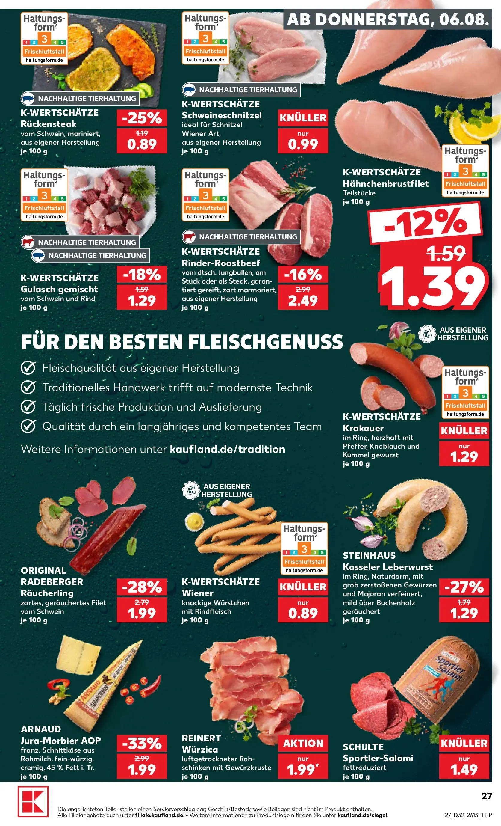 Prospekt Kaufland ab 03.08.2026 ยป Angebote und Werbung Online | Seite: 36 | Produkte: Gulasch, Knoblauch, Schinken, Rindfleisch Prospekt Kaufland ab 03.08.2026 ยป Angebote Online zum Blรคttern | Seite: 36 | Produkte: Gulasch, Knoblauch, Schinken, Rindfleisch