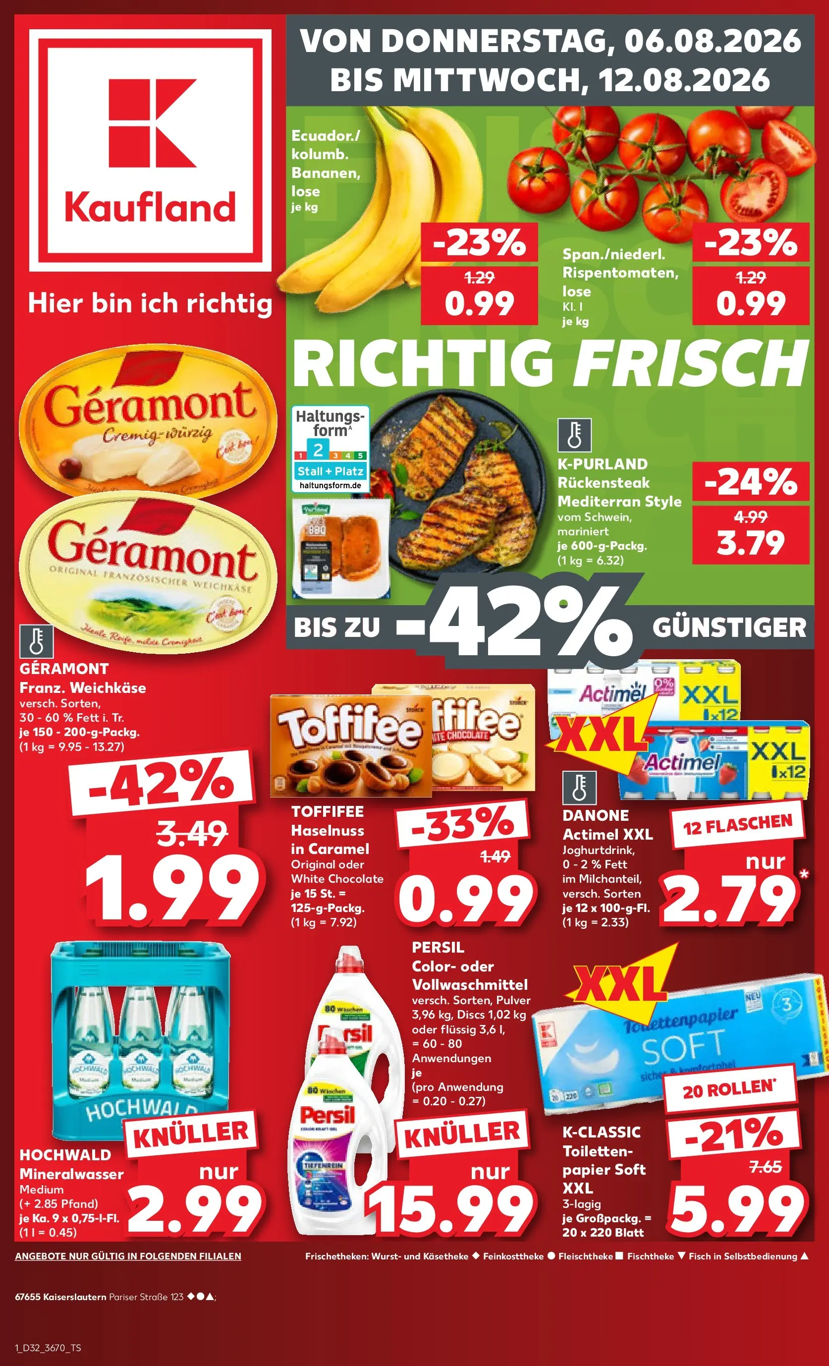 Prospekt Kaufland ab 03.08.2026 ยป Angebote und Werbung Online | Seite: 10 | Produkte: Actimel, Fisch, Toffifee, Persil Prospekt Kaufland ab 03.08.2026 ยป Angebote Online zum Blรคttern | Seite: 10 | Produkte: Actimel, Fisch, Toffifee, Persil
