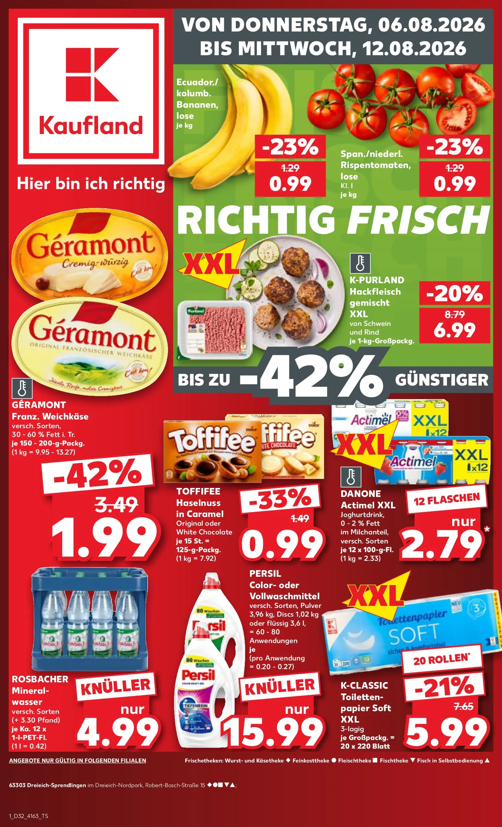 Prospekt Kaufland ab 03.08.2026 ยป Angebote und Werbung Online | Seite: 10 | Produkte: Wurst, Toffifee, Persil, Hackfleisch Prospekt Kaufland ab 03.08.2026 ยป Angebote Online zum Blรคttern | Seite: 10 | Produkte: Wurst, Toffifee, Persil, Hackfleisch