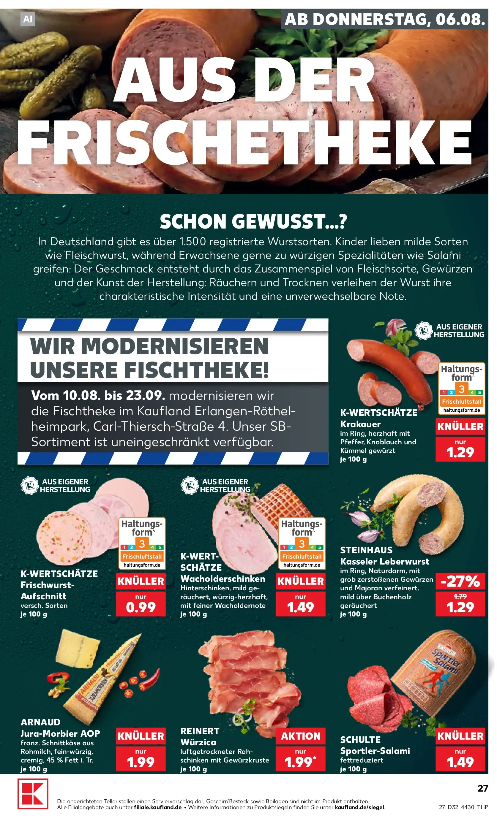 Prospekt Kaufland ab 03.08.2026 ยป Angebote und Werbung Online | Seite: 36 | Produkte: Wurst, Knoblauch, Salami, Schinken Prospekt Kaufland ab 03.08.2026 ยป Angebote Online zum Blรคttern | Seite: 36 | Produkte: Wurst, Knoblauch, Salami, Schinken