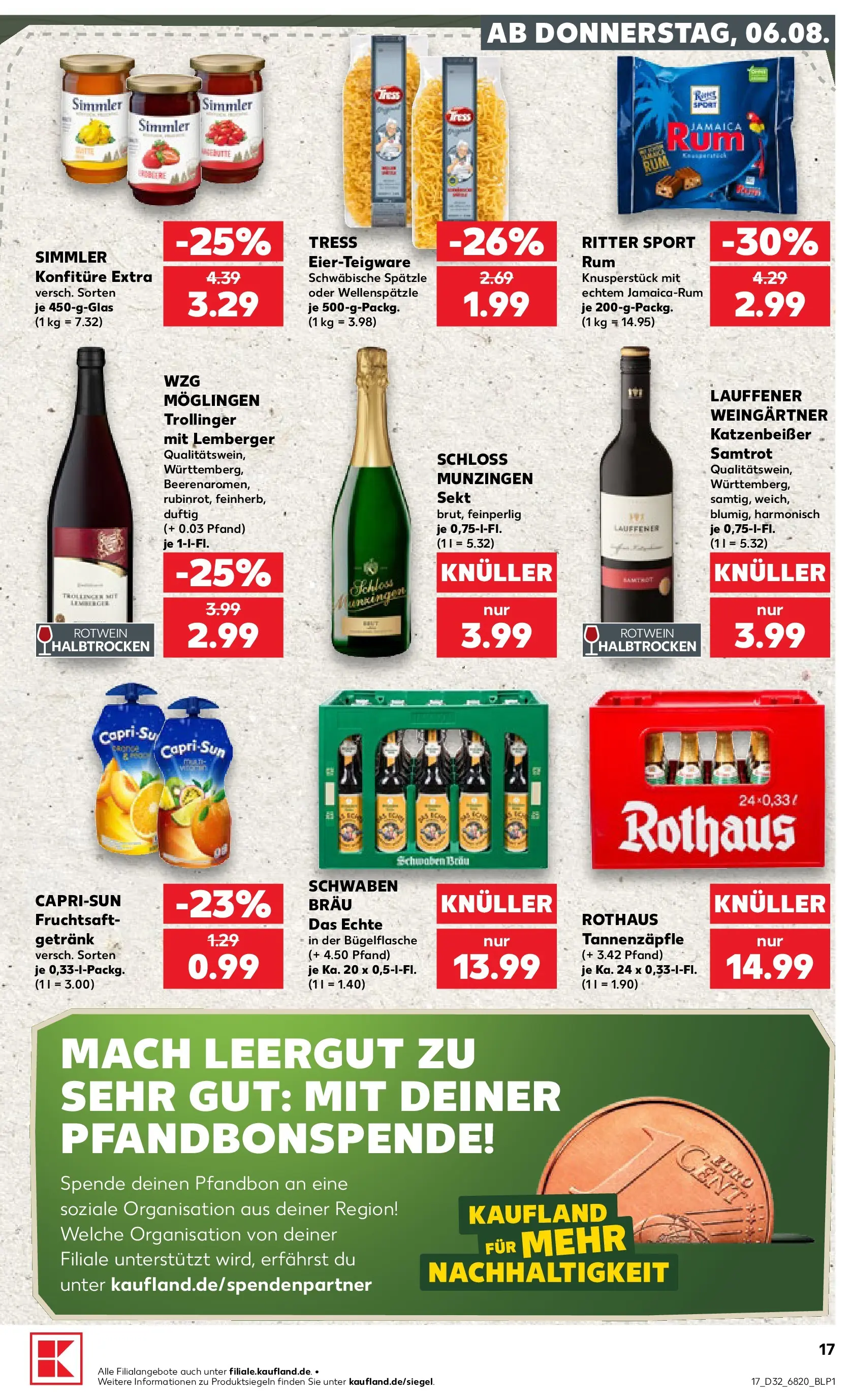 Prospekt Kaufland ab 03.08.2026 ยป Angebote und Werbung Online | Seite: 26 | Produkte: Rotwein, Rotwein halbtrocken, Ritter sport, Fruchtsaft Prospekt Kaufland ab 03.08.2026 ยป Angebote Online zum Blรคttern | Seite: 26 | Produkte: Rotwein, Rotwein halbtrocken, Ritter sport, Fruchtsaft