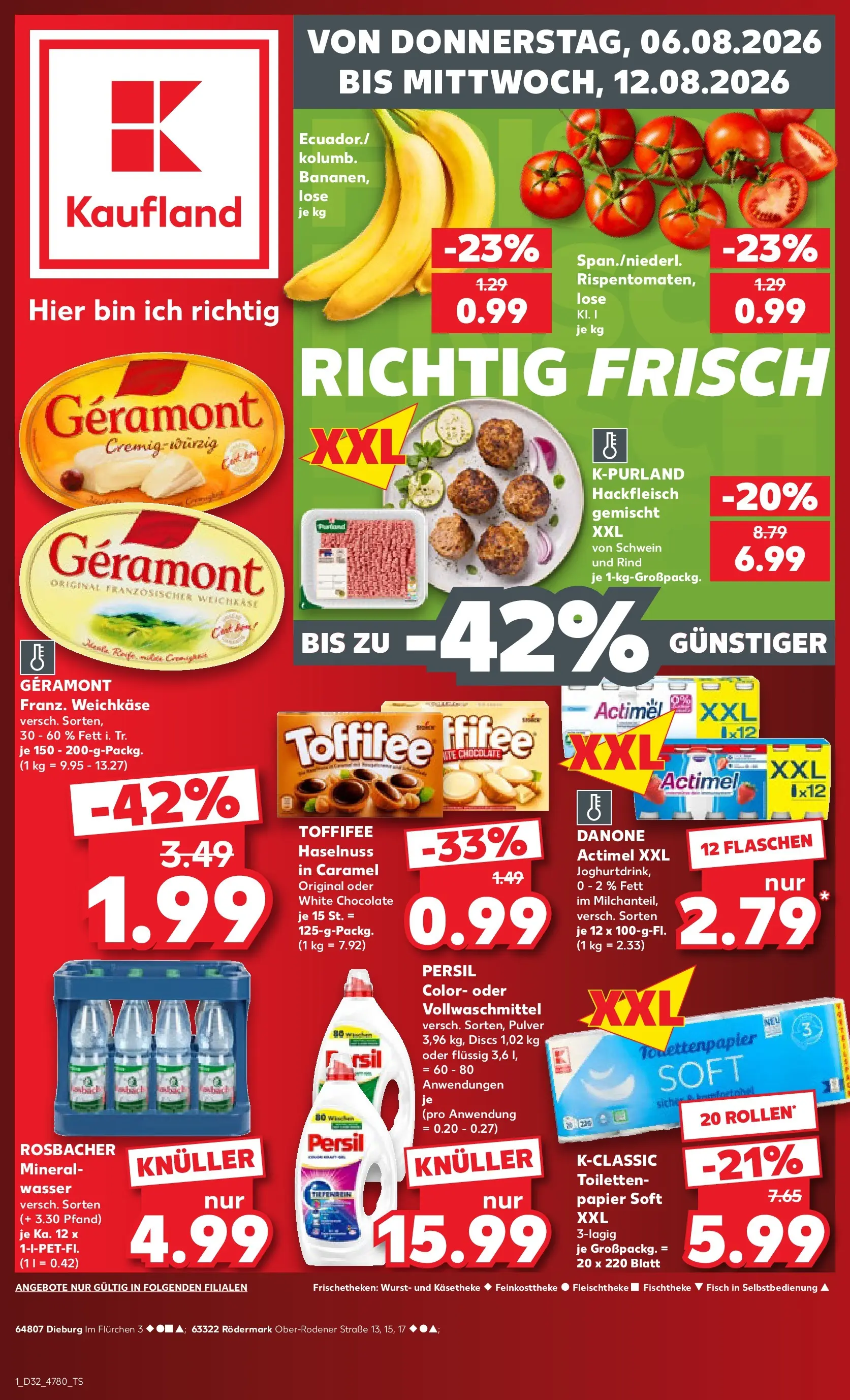 Prospekt Kaufland ab 03.08.2026 » Angebote Online zum Blättern | Seite: 10 | Produkte: Geramont, Actimel, Wurst, Persil