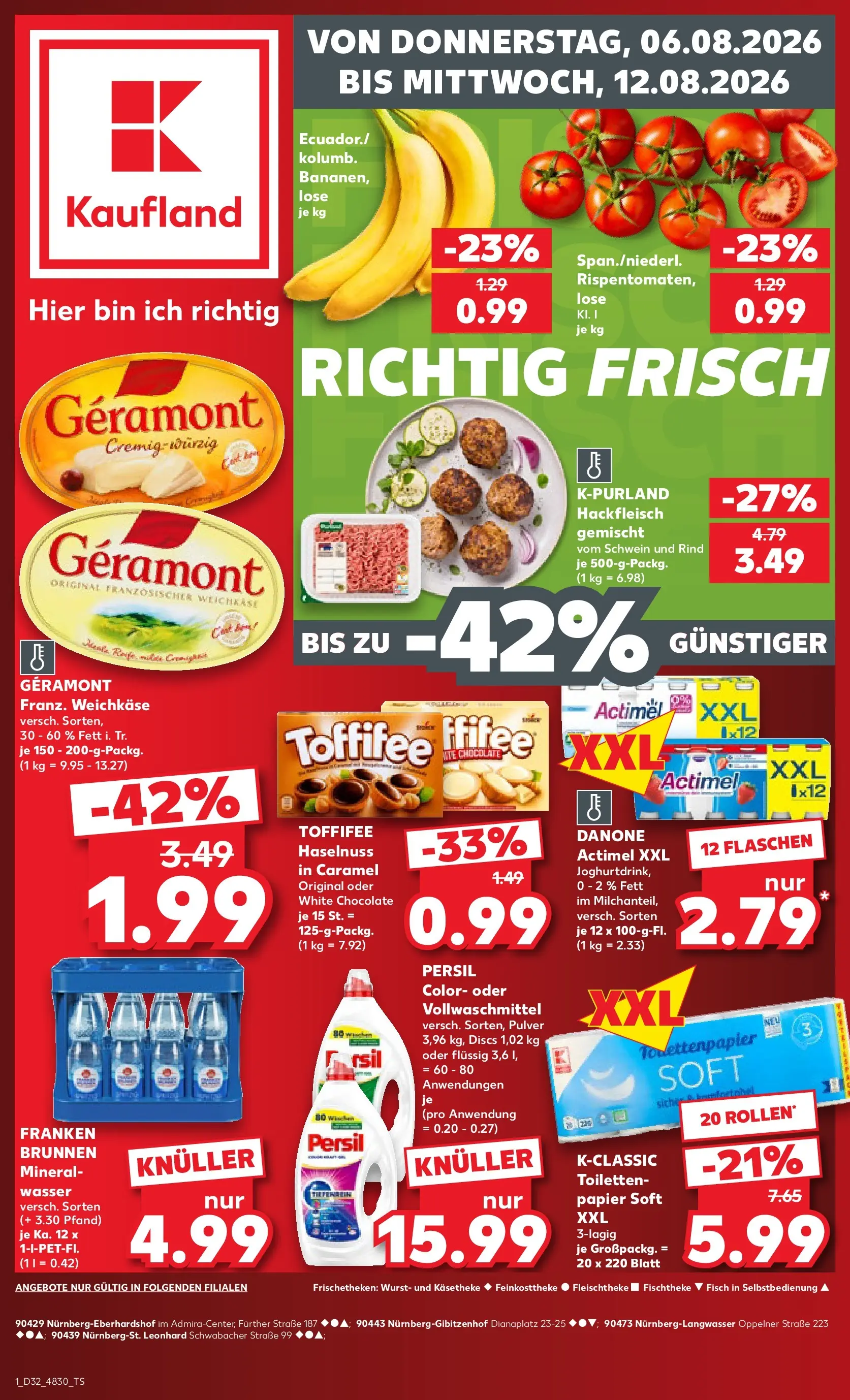 Prospekt Kaufland ab 03.08.2026 ยป Angebote und Werbung Online | Seite: 10 | Produkte: Geramont, Actimel, Fisch, Toffifee Prospekt Kaufland ab 03.08.2026 ยป Angebote Online zum Blรคttern | Seite: 10 | Produkte: Geramont, Actimel, Fisch, Toffifee