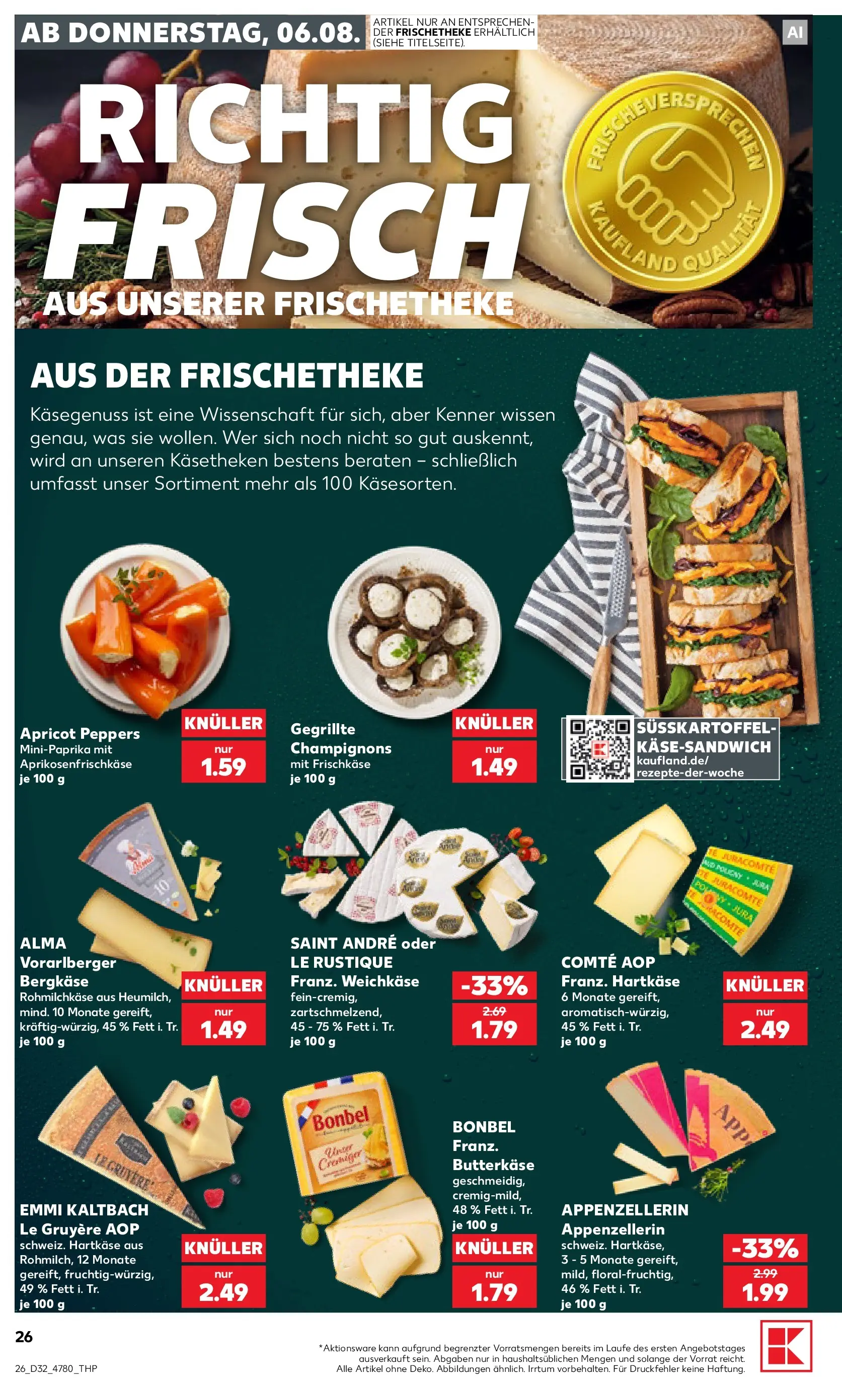 Prospekt Kaufland ab 03.08.2026 » Angebote Online zum Blättern | Seite: 35 | Produkte: Jura, Champignons, Frischkase