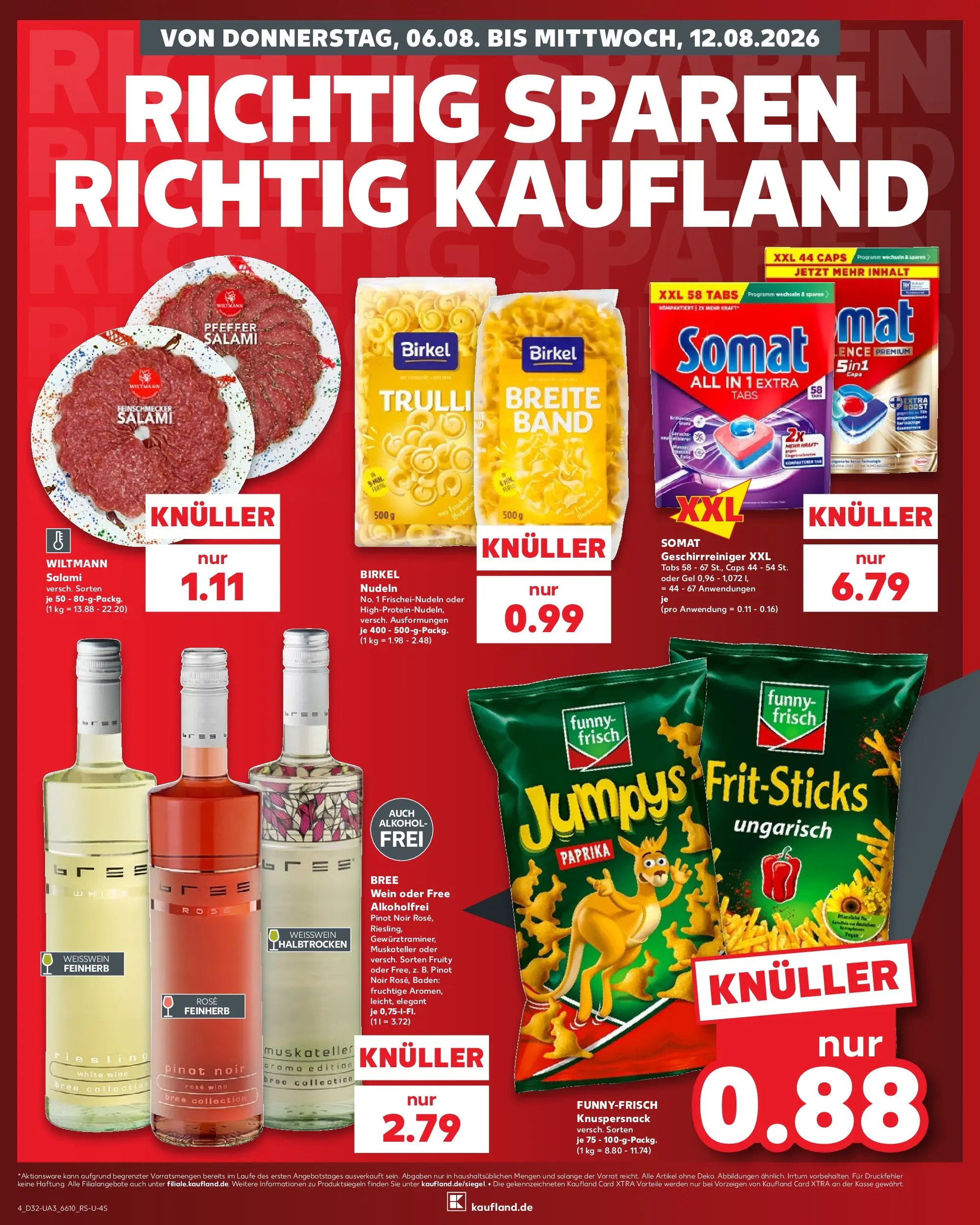 Prospekt Kaufland ab 03.08.2026 ยป Angebote und Werbung Online | Seite: 13 | Produkte: Funny frisch, Bree, Salami, Wein Prospekt Kaufland ab 03.08.2026 ยป Angebote Online zum Blรคttern | Seite: 13 | Produkte: Funny frisch, Bree, Salami, Wein