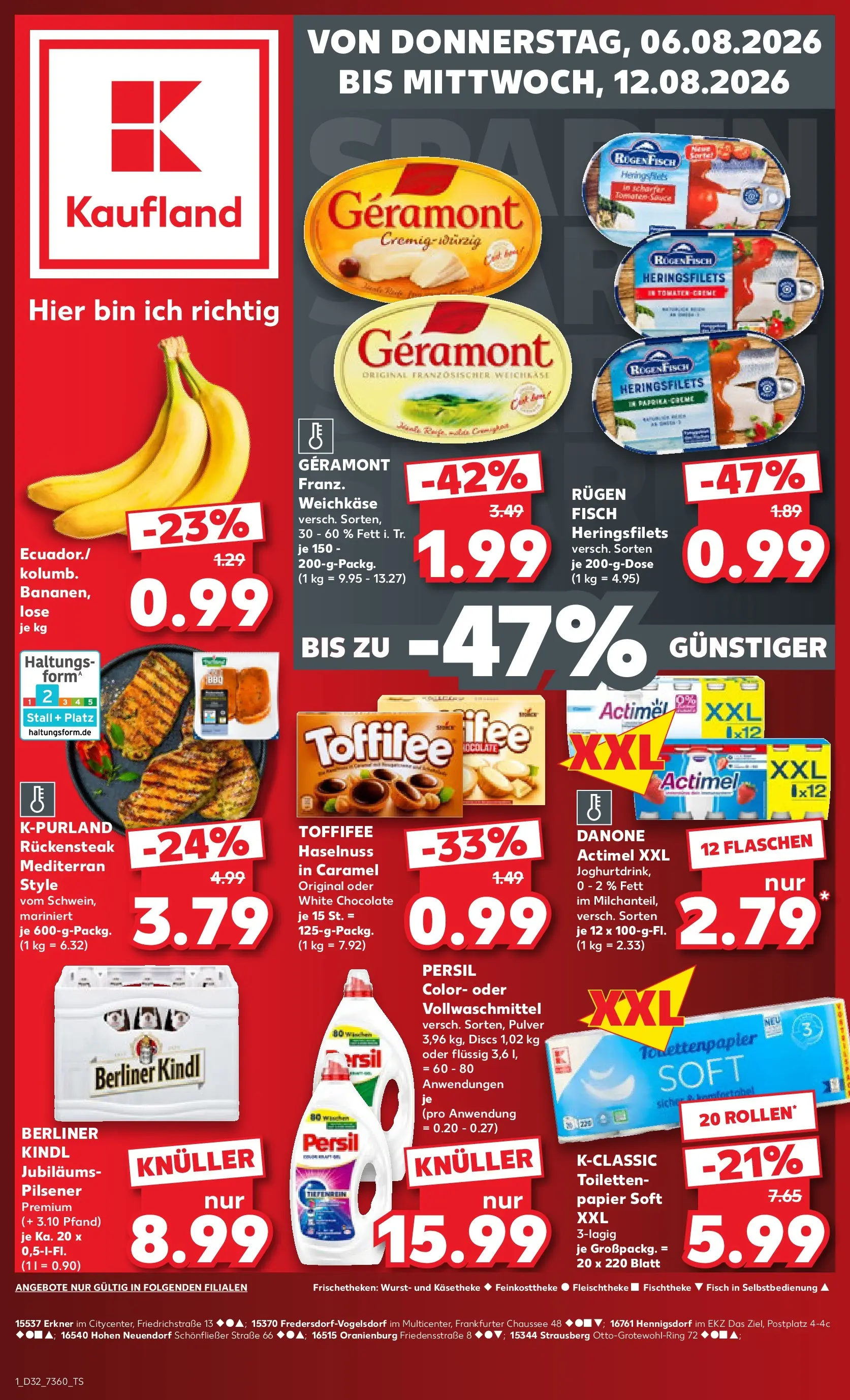 Prospekt Kaufland ab 03.08.2026 ยป Angebote und Werbung Online | Seite: 10 | Produkte: Berliner, Geramont, Actimel, Wurst Prospekt Kaufland ab 03.08.2026 ยป Angebote Online zum Blรคttern | Seite: 10 | Produkte: Berliner, Geramont, Actimel, Wurst