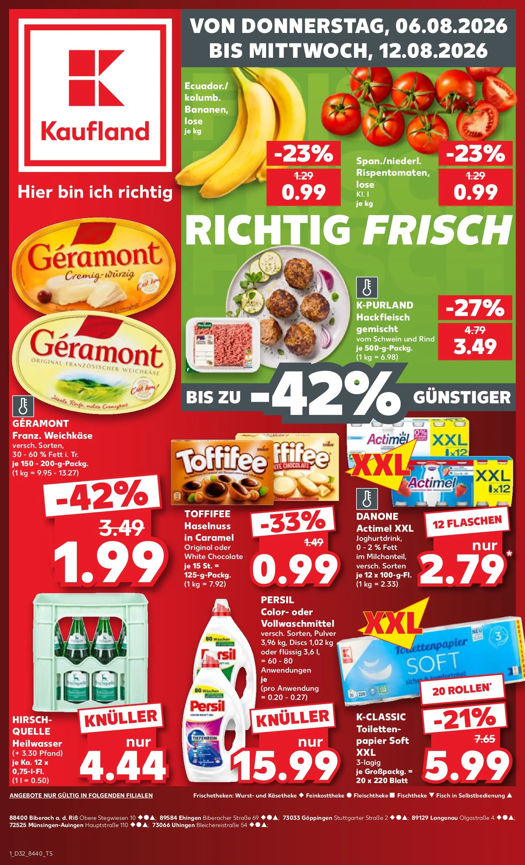Prospekt Kaufland ab 03.08.2026 » Angebote Online zum Blättern | Seite: 10 | Produkte: Geramont, Fisch, Wurst, Persil