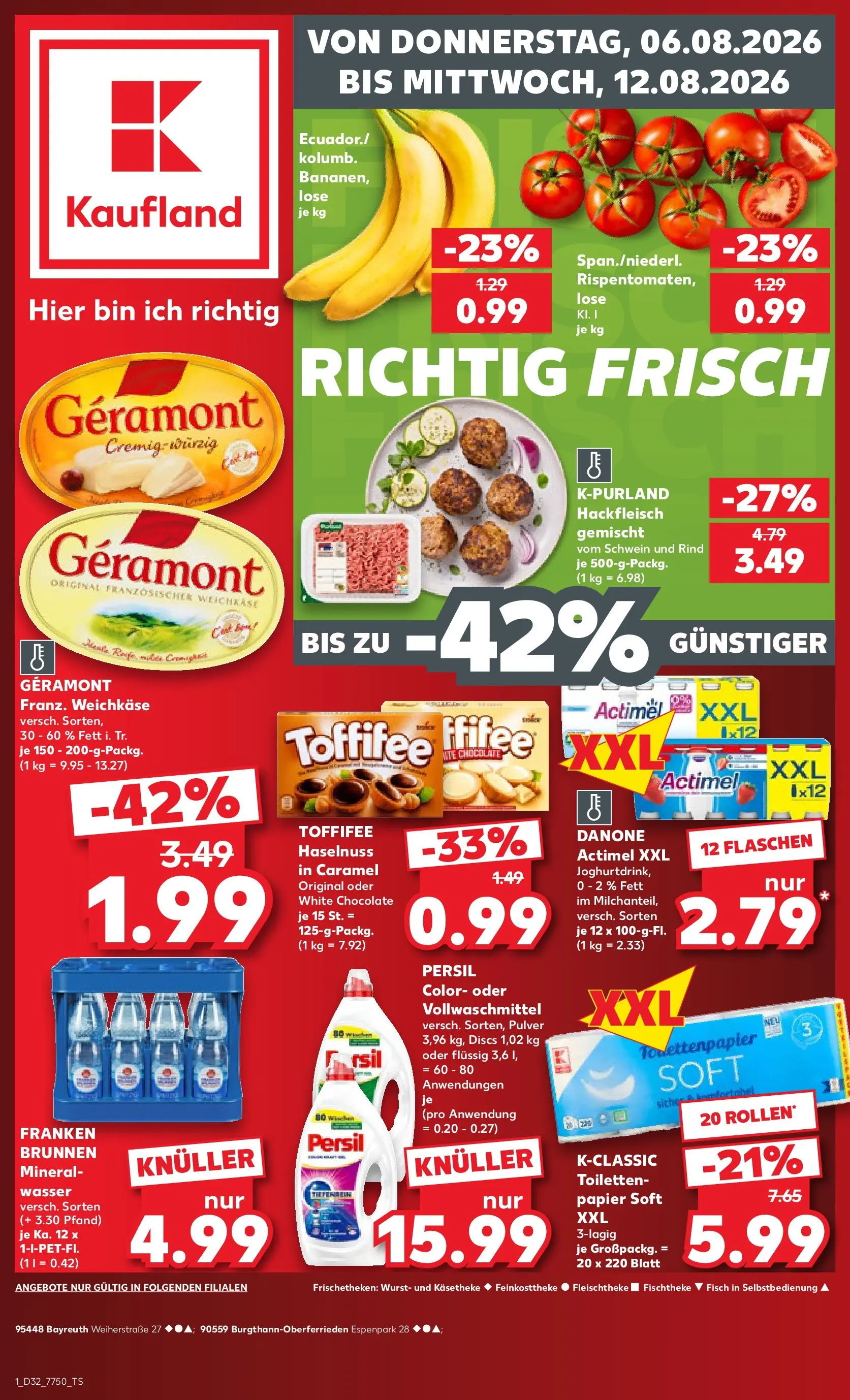 Prospekt Kaufland ab 03.08.2026 » Angebote Online zum Blättern | Seite: 10 | Produkte: Geramont, Fisch, Wasser, Wurst