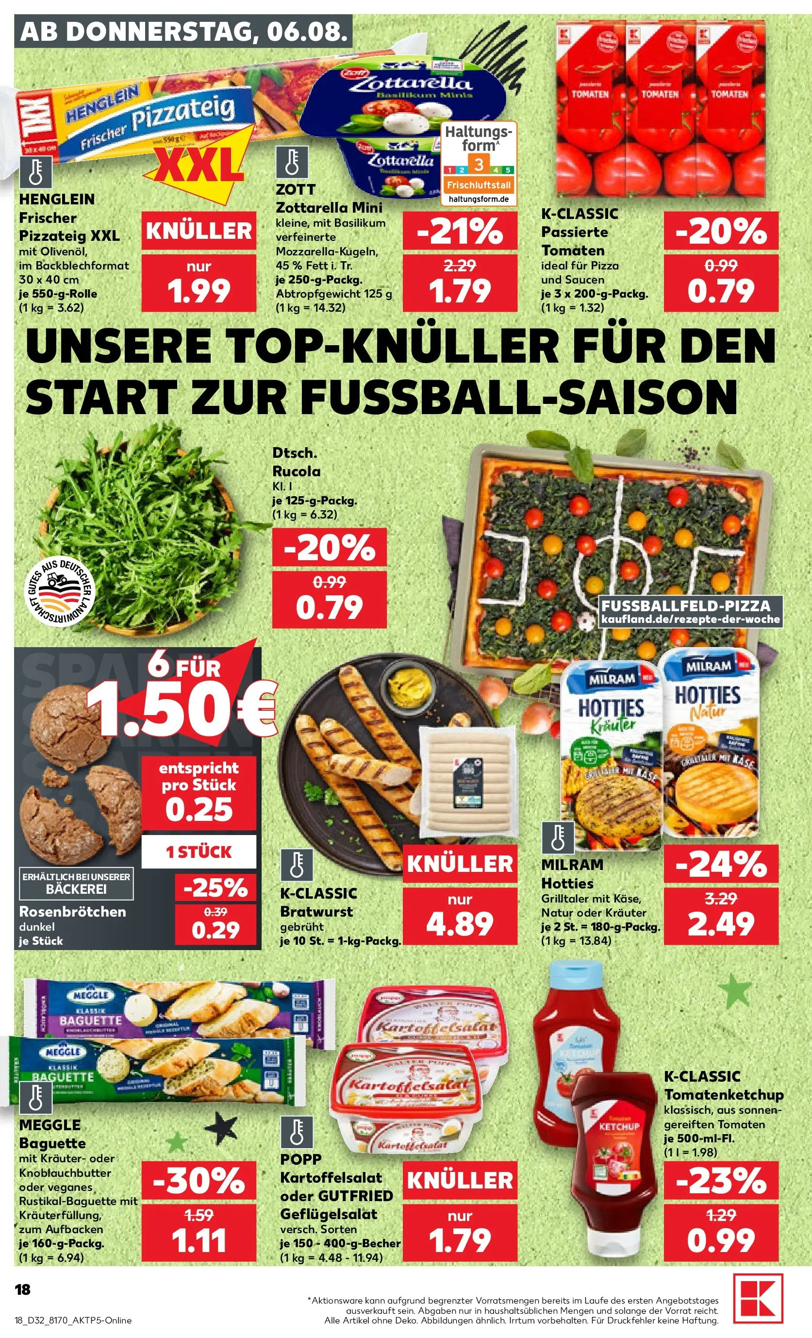 Prospekt Kaufland ab 03.08.2026 » Angebote Online zum Blättern | Seite: 27 | Produkte: Bratwurst, Milram, Pizza, Ketchup