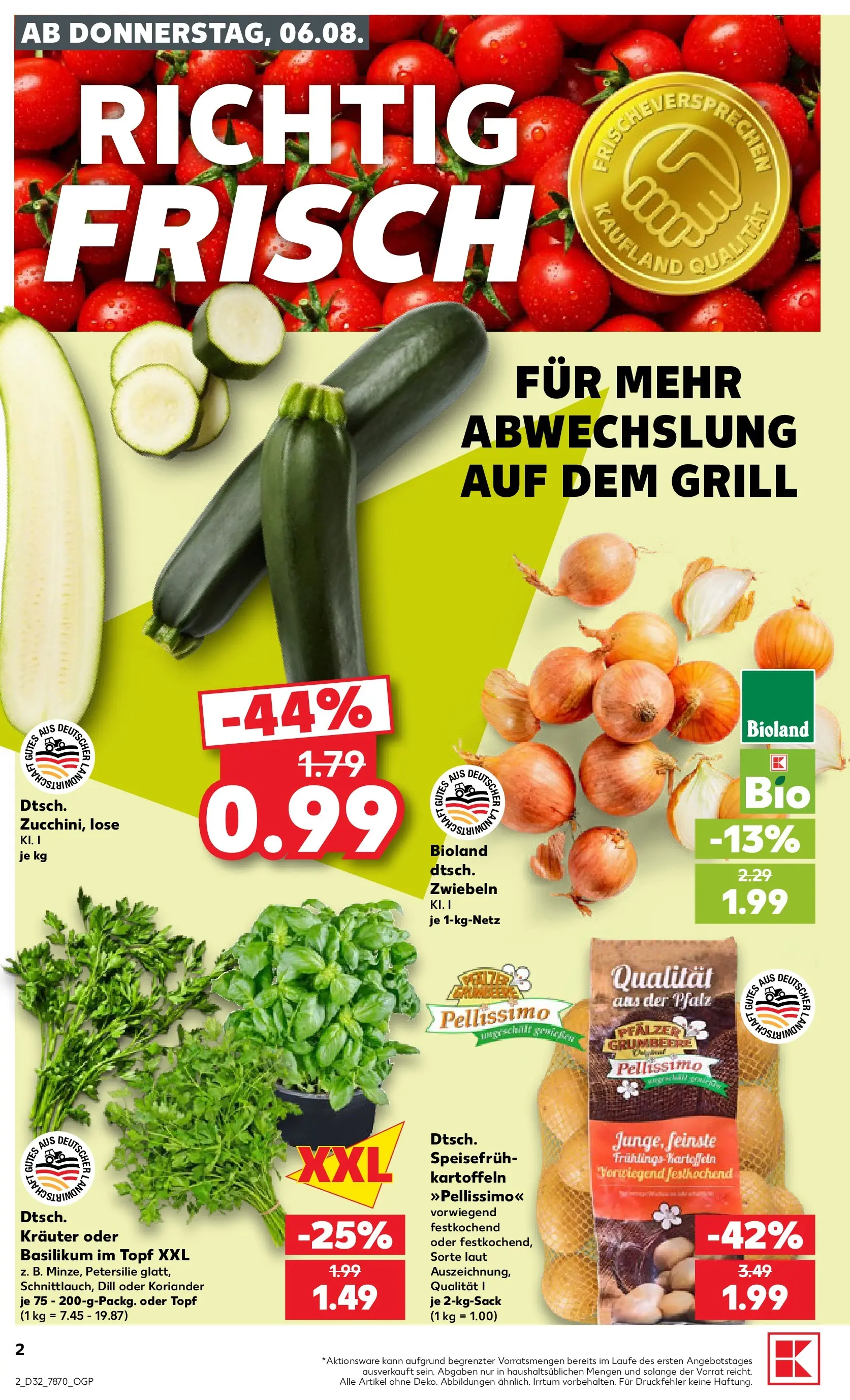 Prospekt Kaufland ab 03.08.2026 » Angebote Online zum Blättern | Seite: 11 | Produkte: Grill, Zwiebeln, Petersilie, Dill